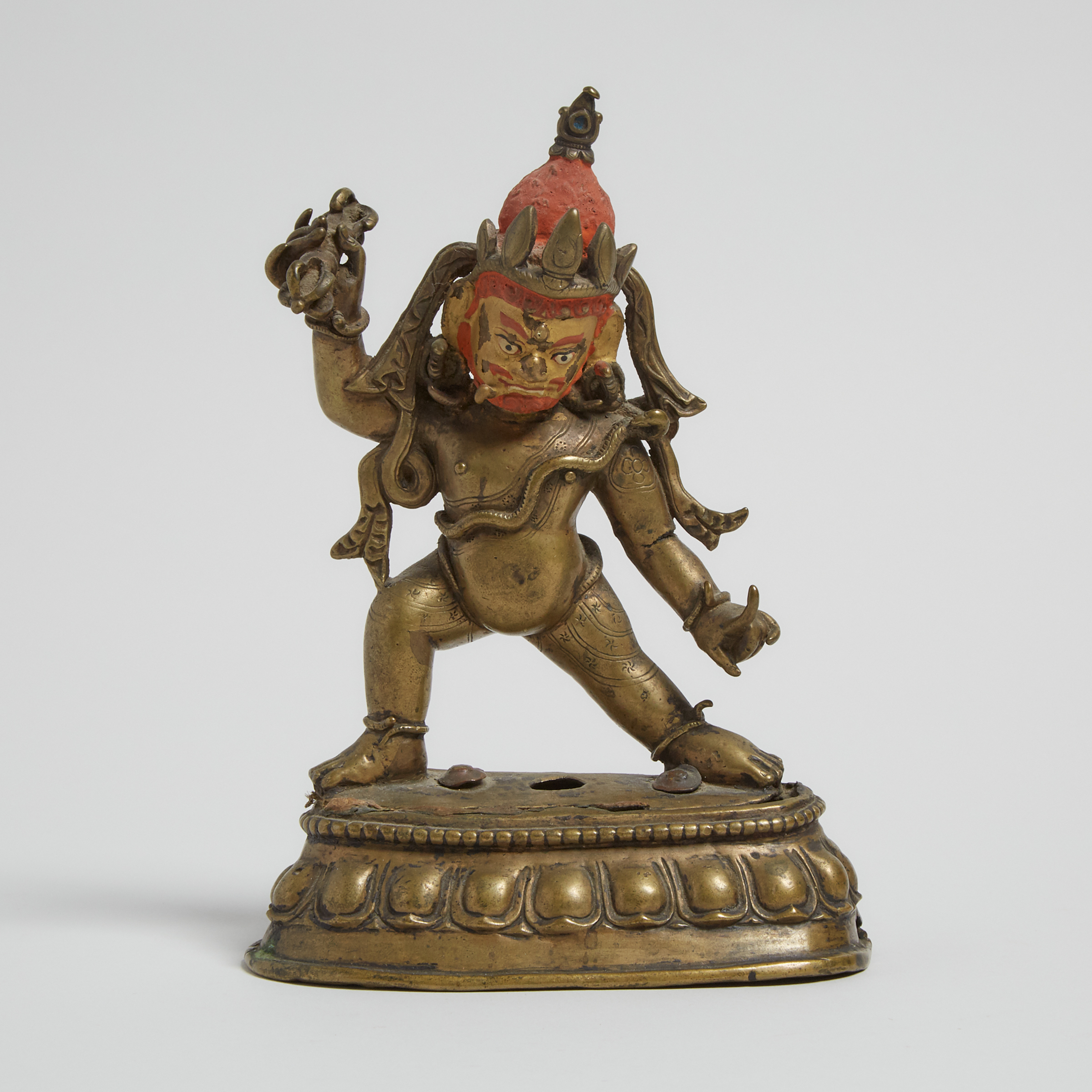 A Gilt Bronze Figure of Vajrapani, Nepal, 15th Century or Later