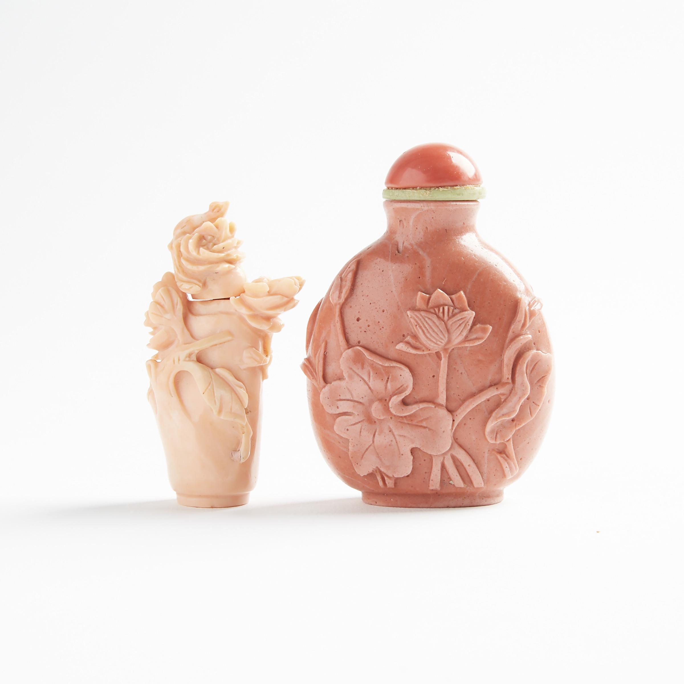 A Coral Snuff Bottle, 19th Century
