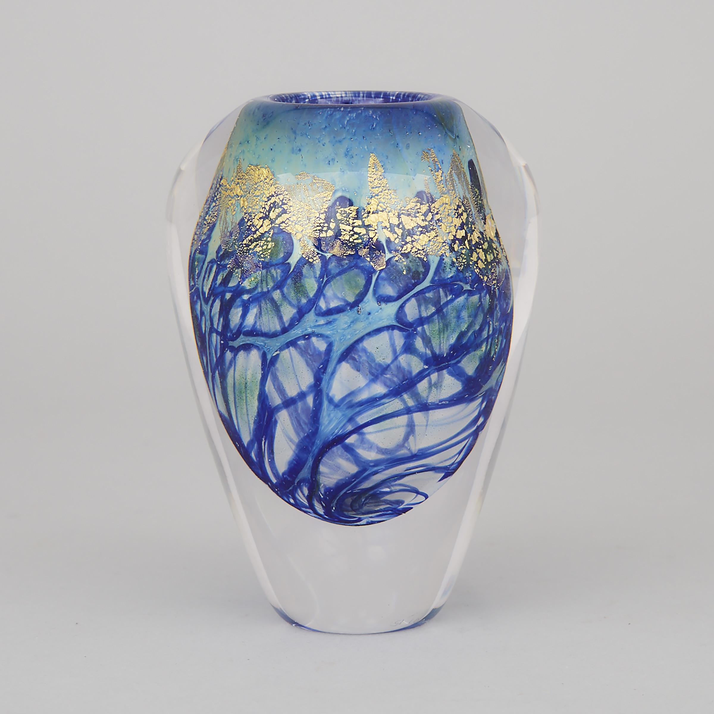 Toan Klein (American/Canadian, b.1949), Internally Decorated Glass Vase, 1996