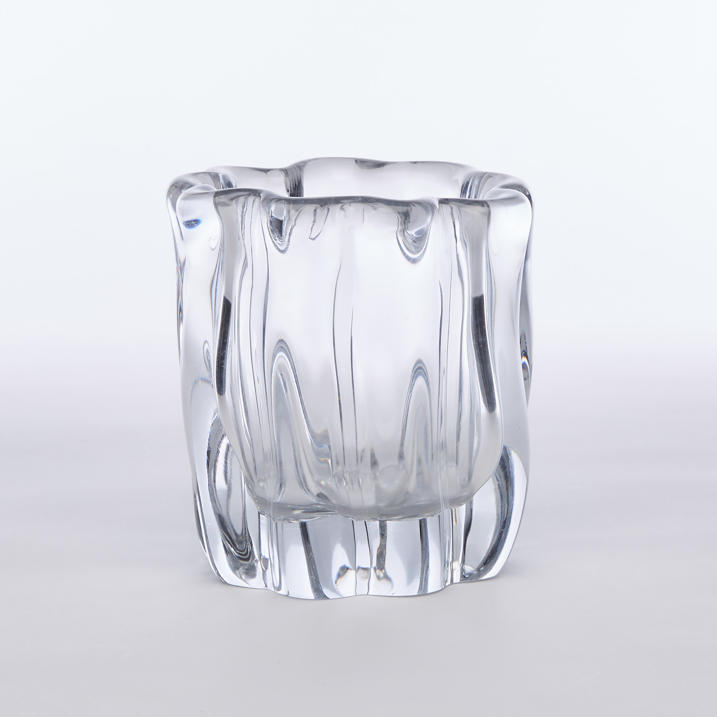 Tapio Wirkkala 'Kanto' Glass Vase, for Iittala, mid-20th century