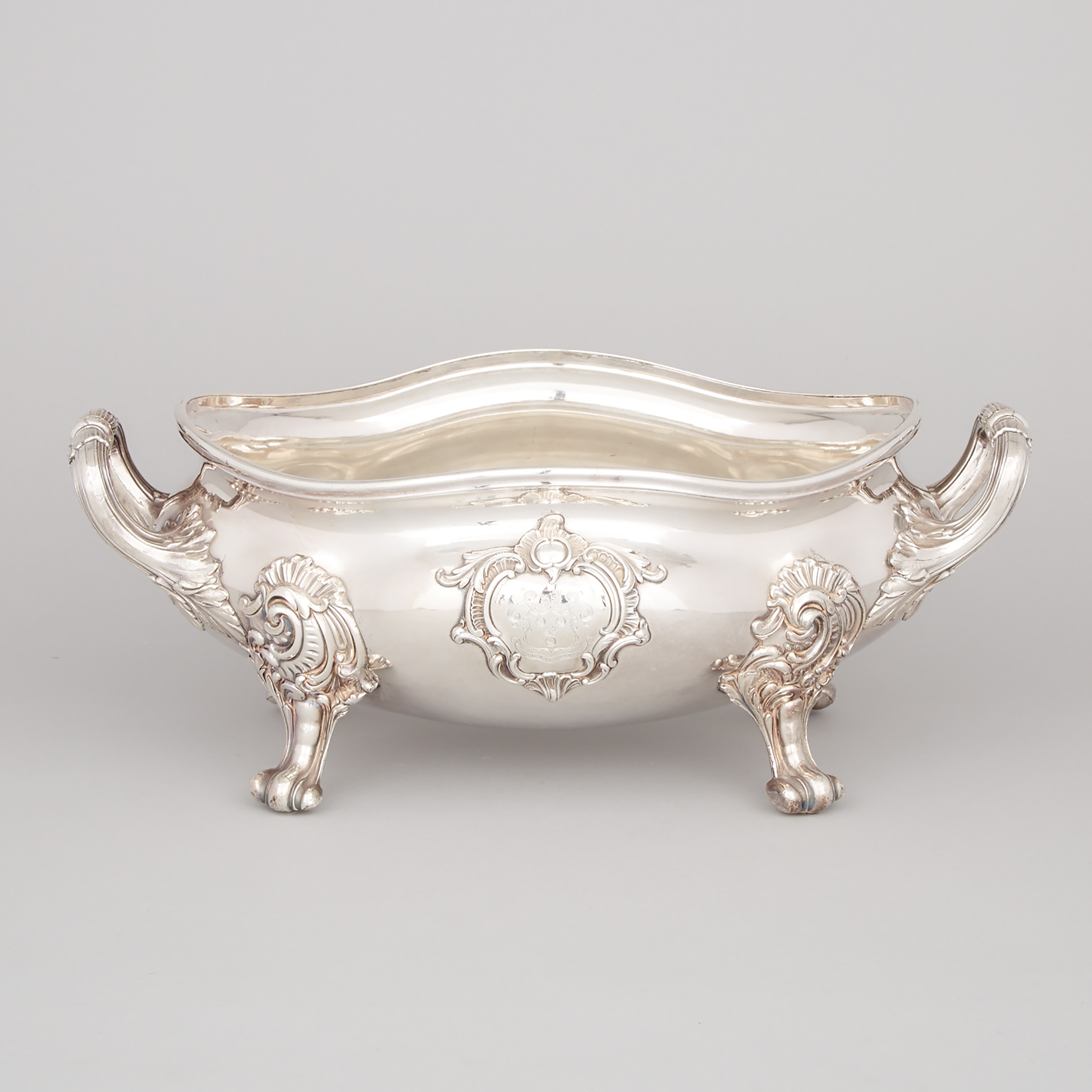Old Sheffield Plate Shaped Oval Soup Tureen, c.1825
