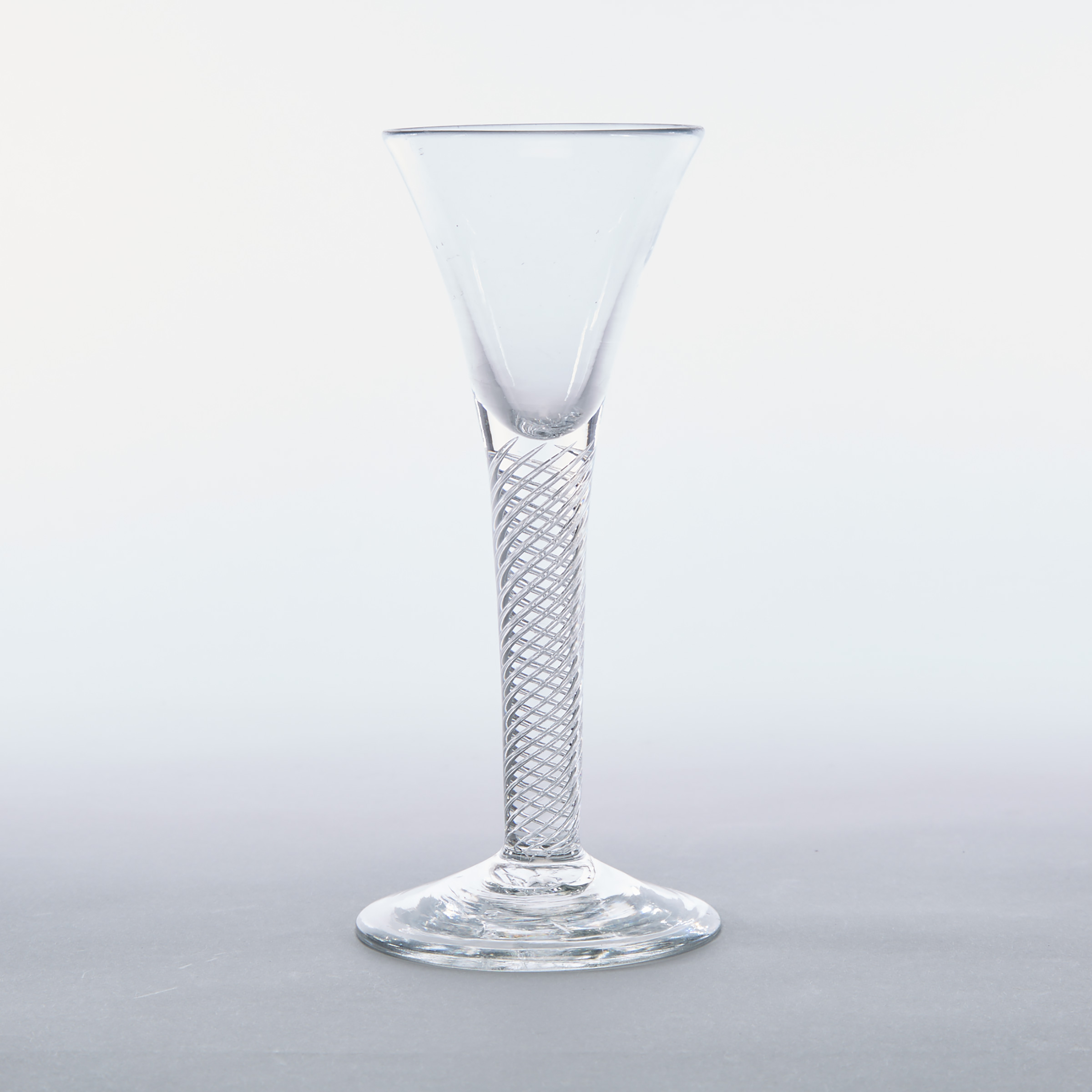 English Air Twist Stemmed Wine Glass, c.1750