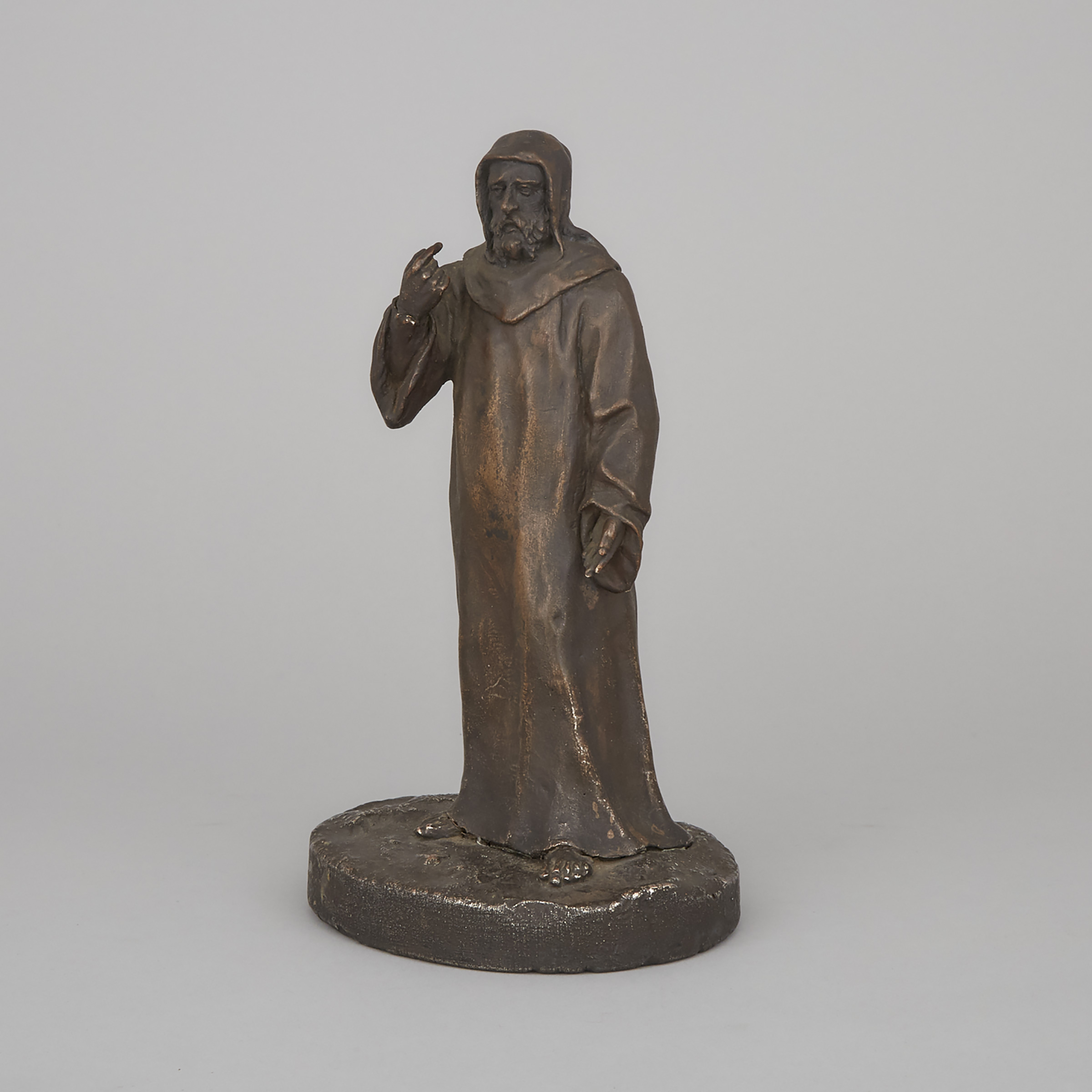 Copper Electrotype Figure of a Monk