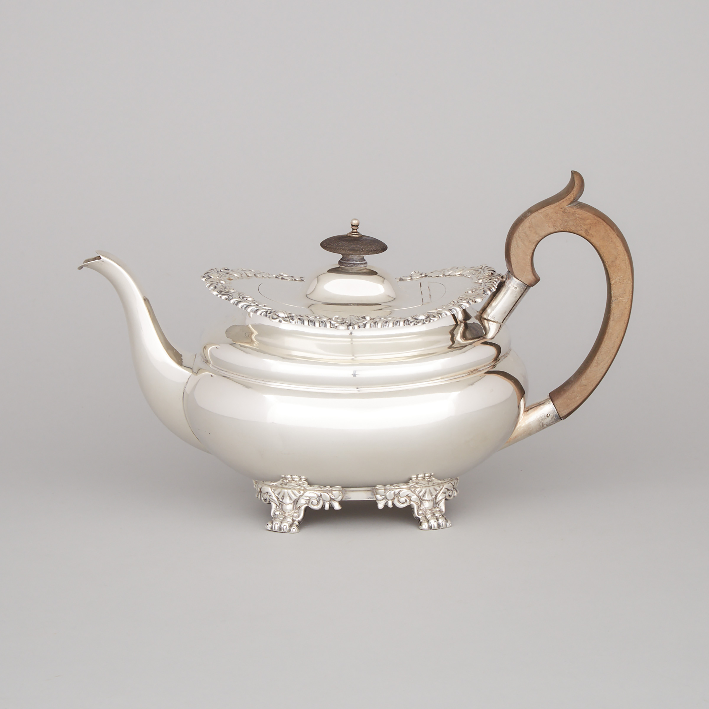 English Silver Teapot, John Henry Potter, Sheffield, 1913