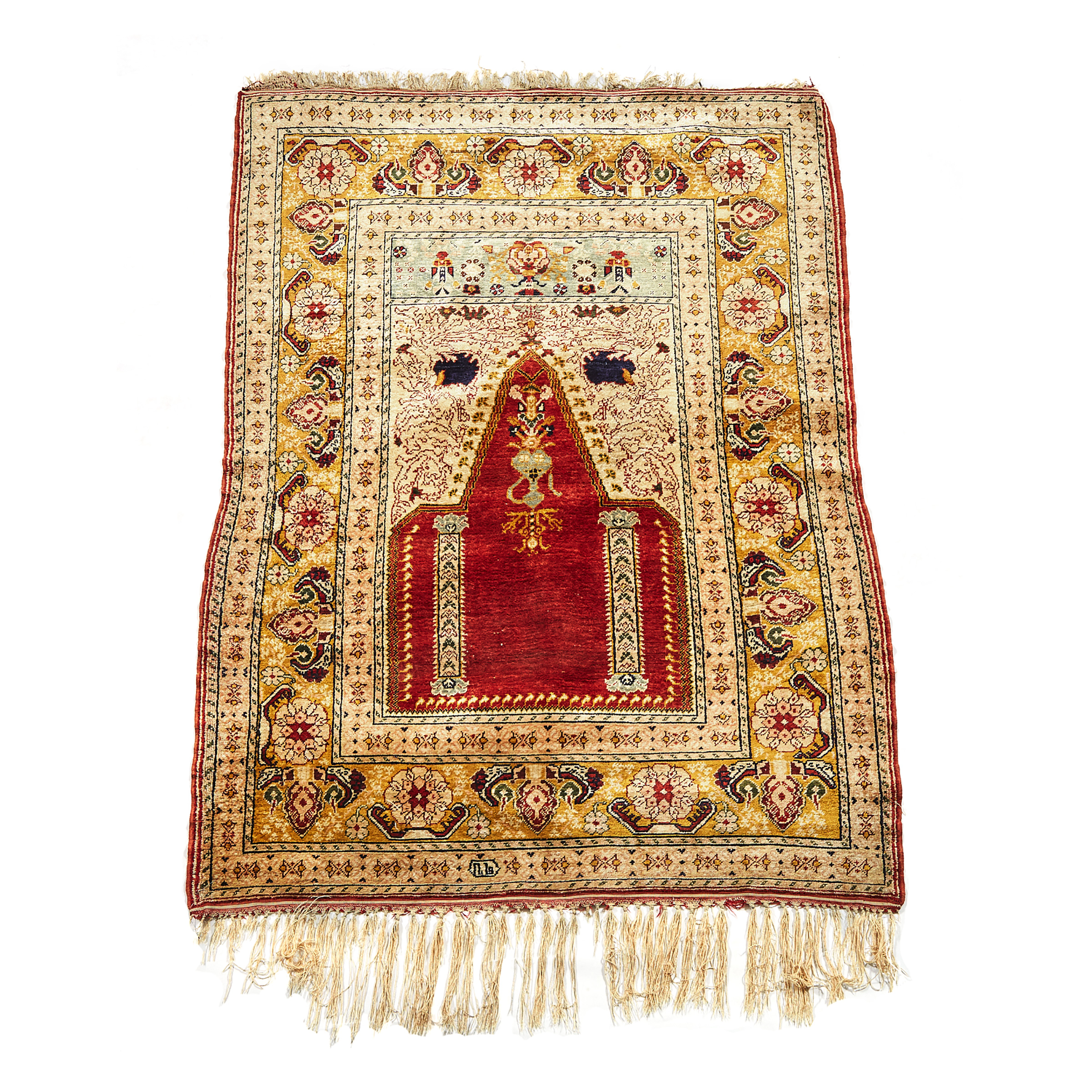 Silk Konya Prayer Rug, Turkish, early 20th century