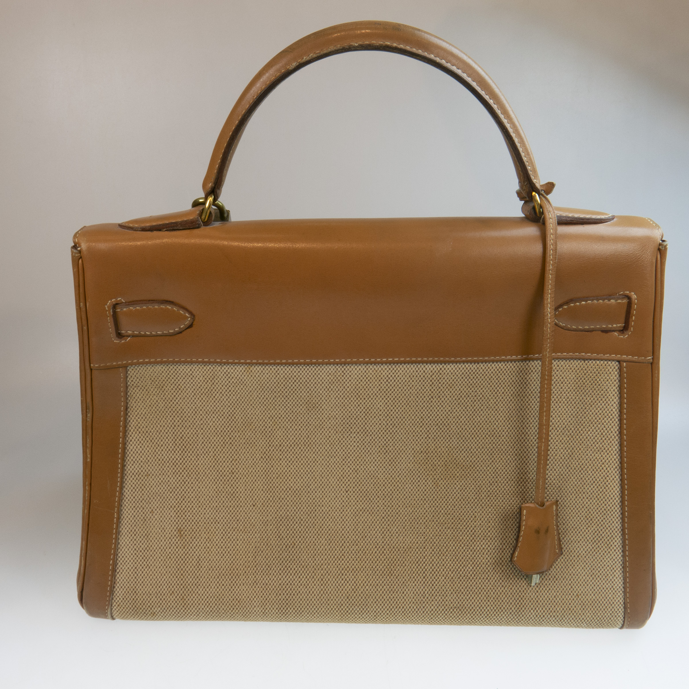 Hermes Kelly Top Handle Tan Leather Bag