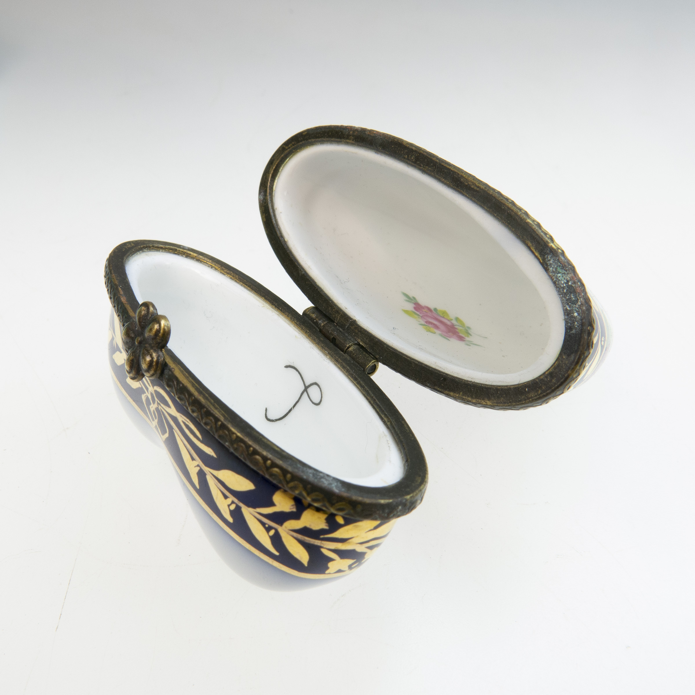 French Porcelain Heart-Shaped Trinket Box