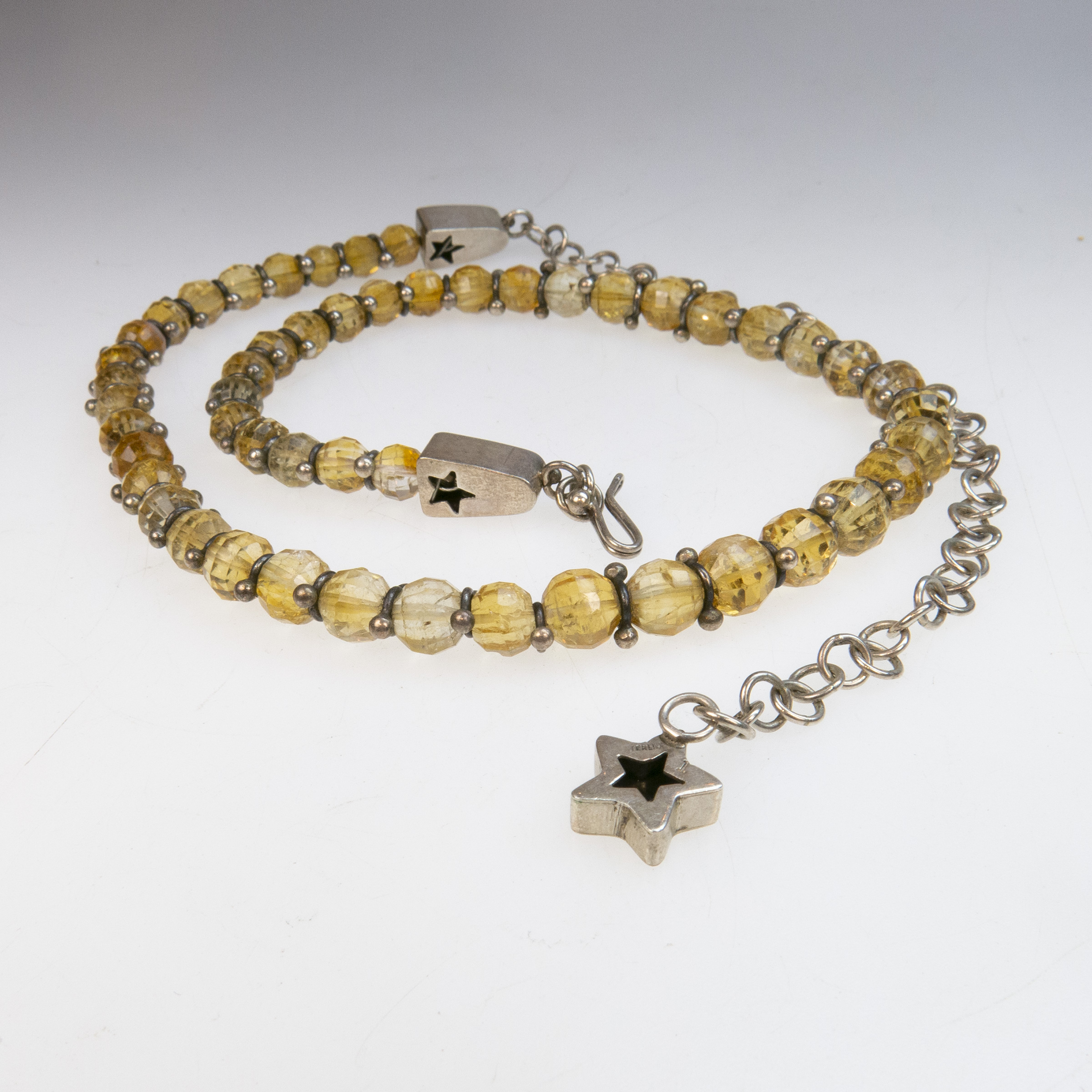 Faceted Citrine Bead Necklace