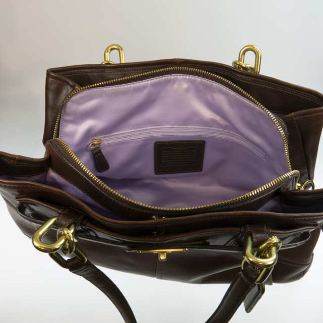 Coach Brown Leather Two Handle Handbag