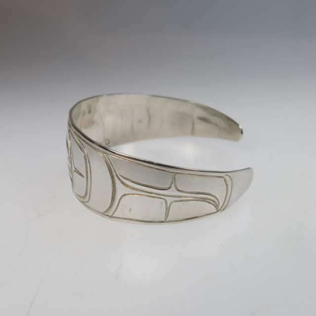 Sterling Silver Donald Lyle Lancaster Namgis Nation Open Cuff Bangle