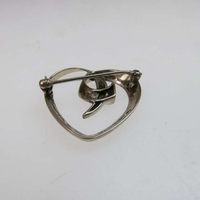 Tiffany & Co. Paloma Picasso Sterling Silver Heart Shaped Pin