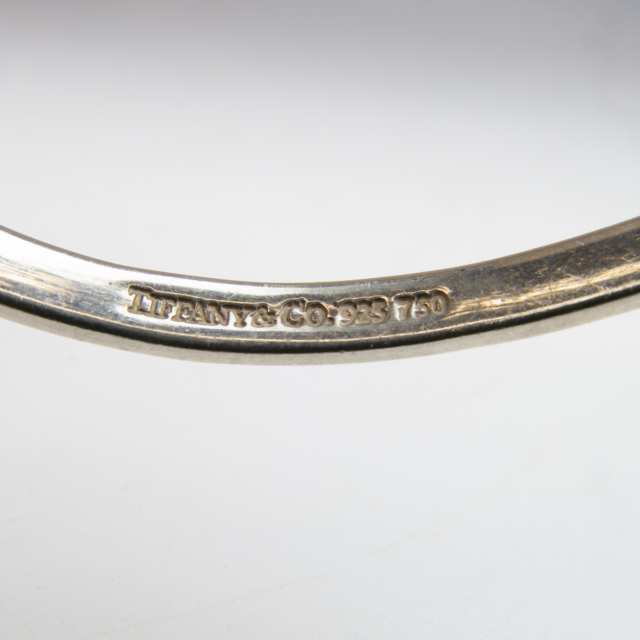 Tiffany & Co Sterling Silver And 18k Yellow Gold Bangle
