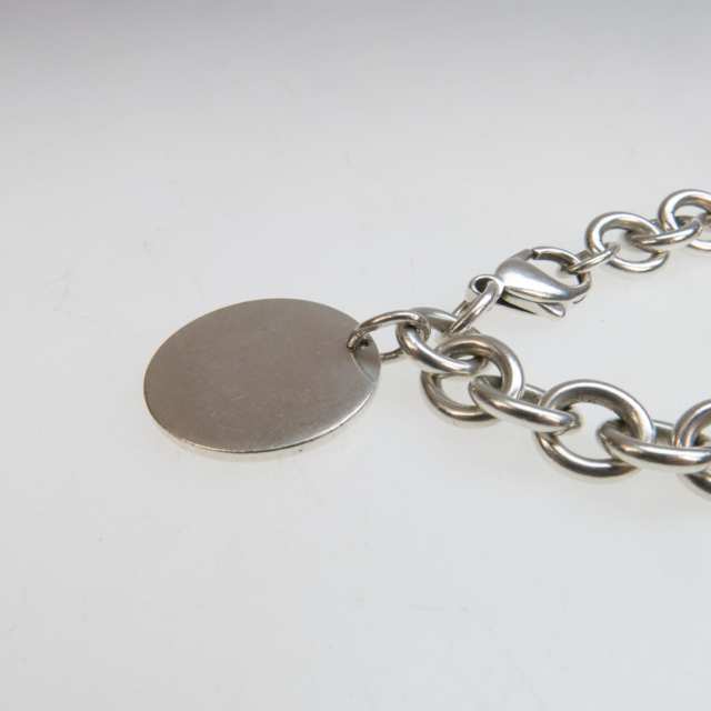 Tiffany & Co. Sterling Silver Circular Link Bracelet With Circular Tag