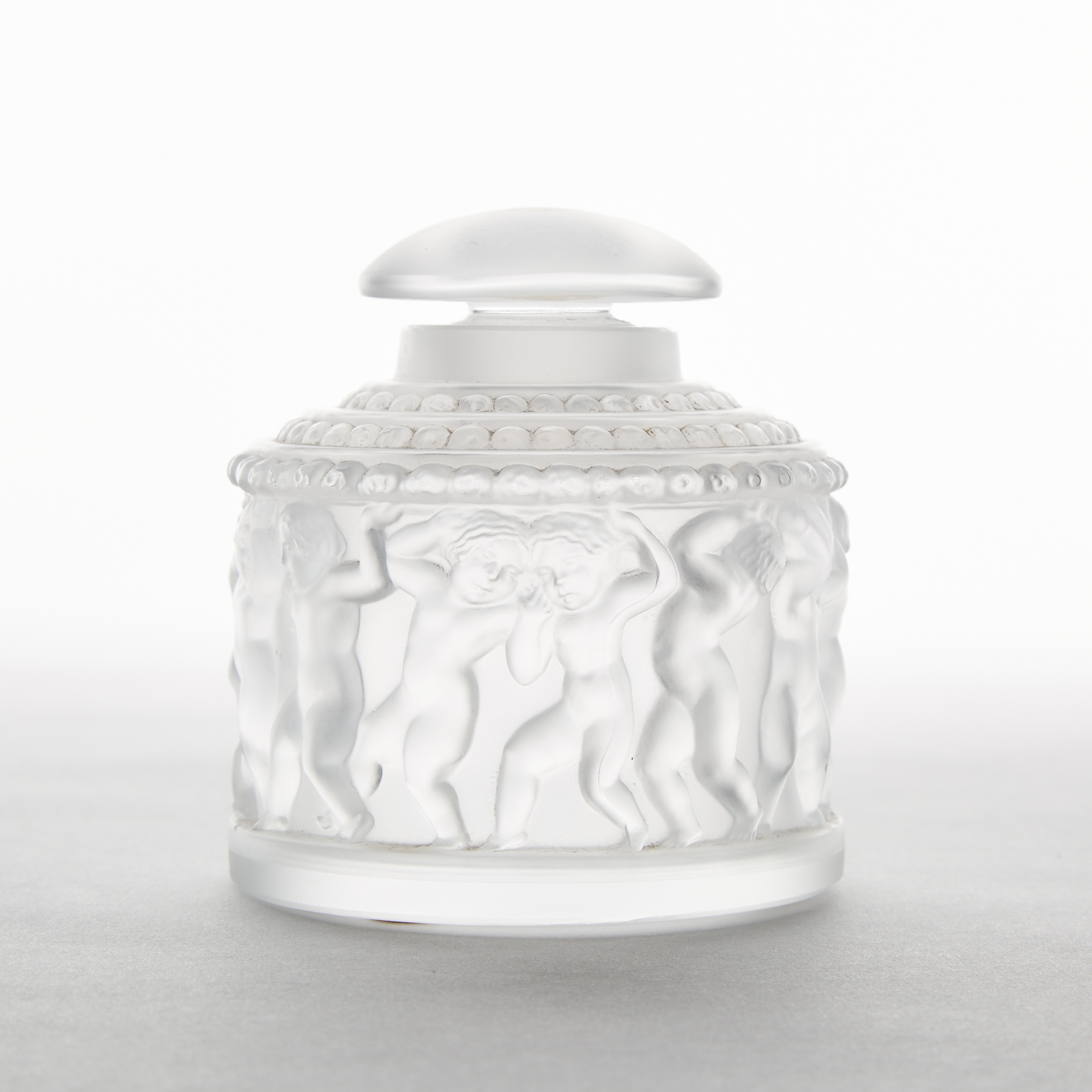'Enfants' Lalique Moulded and Frosted Glass Perfume Bottle, post-1978