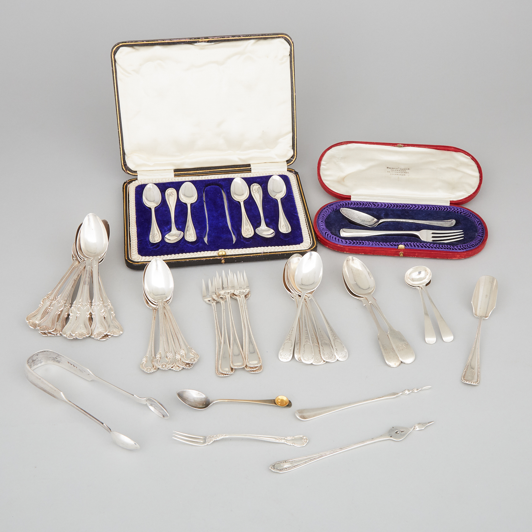 Group of English and North American Silver Flatware, mid-19th/20th century