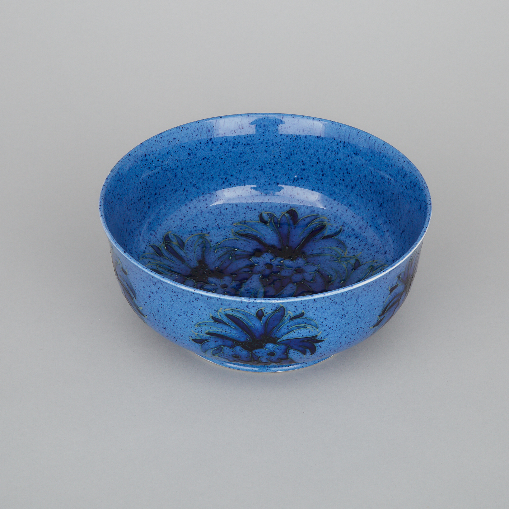 Moorcroft Powder Blue Cornflower Bowl, c.1925