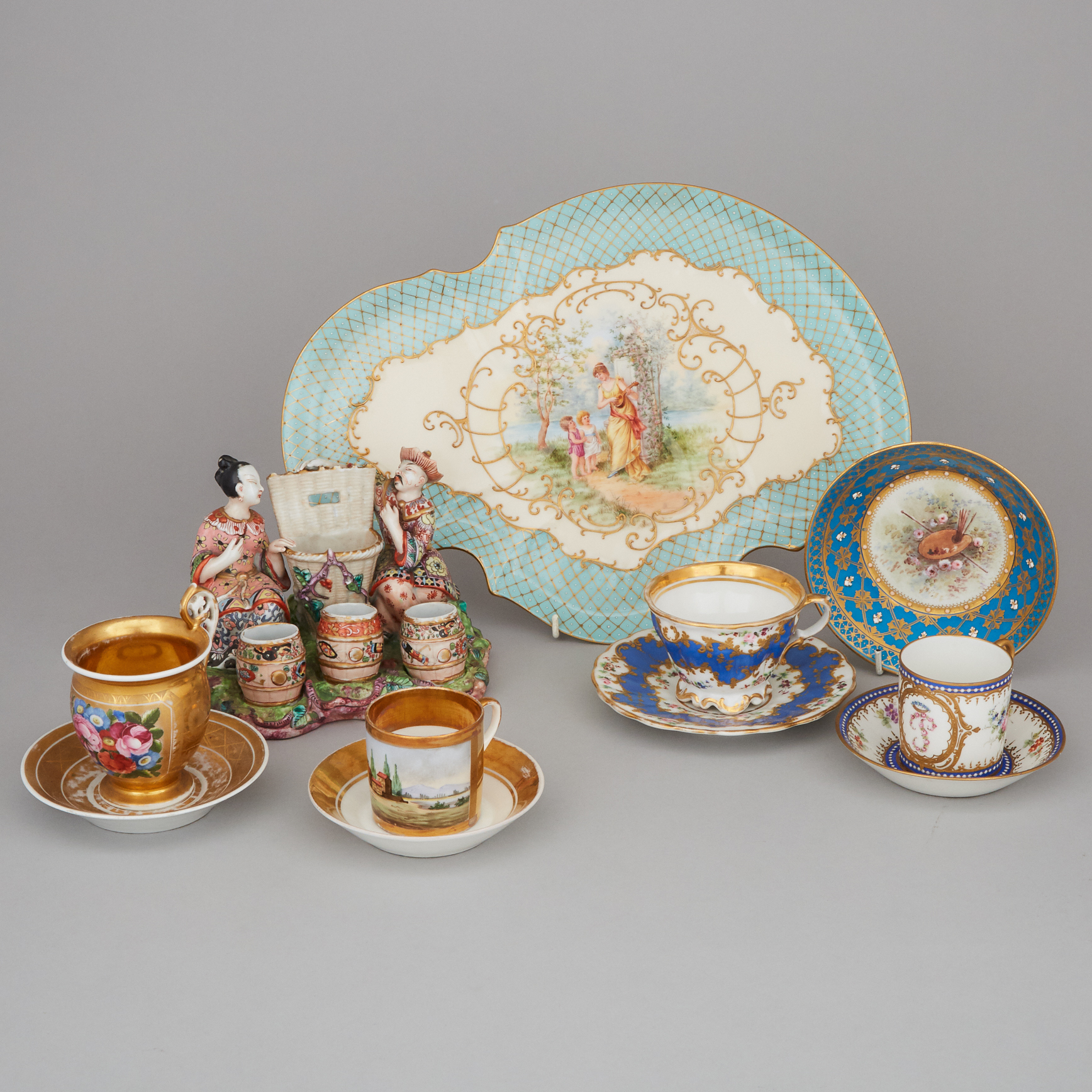 Group of French Porcelain, 19th century