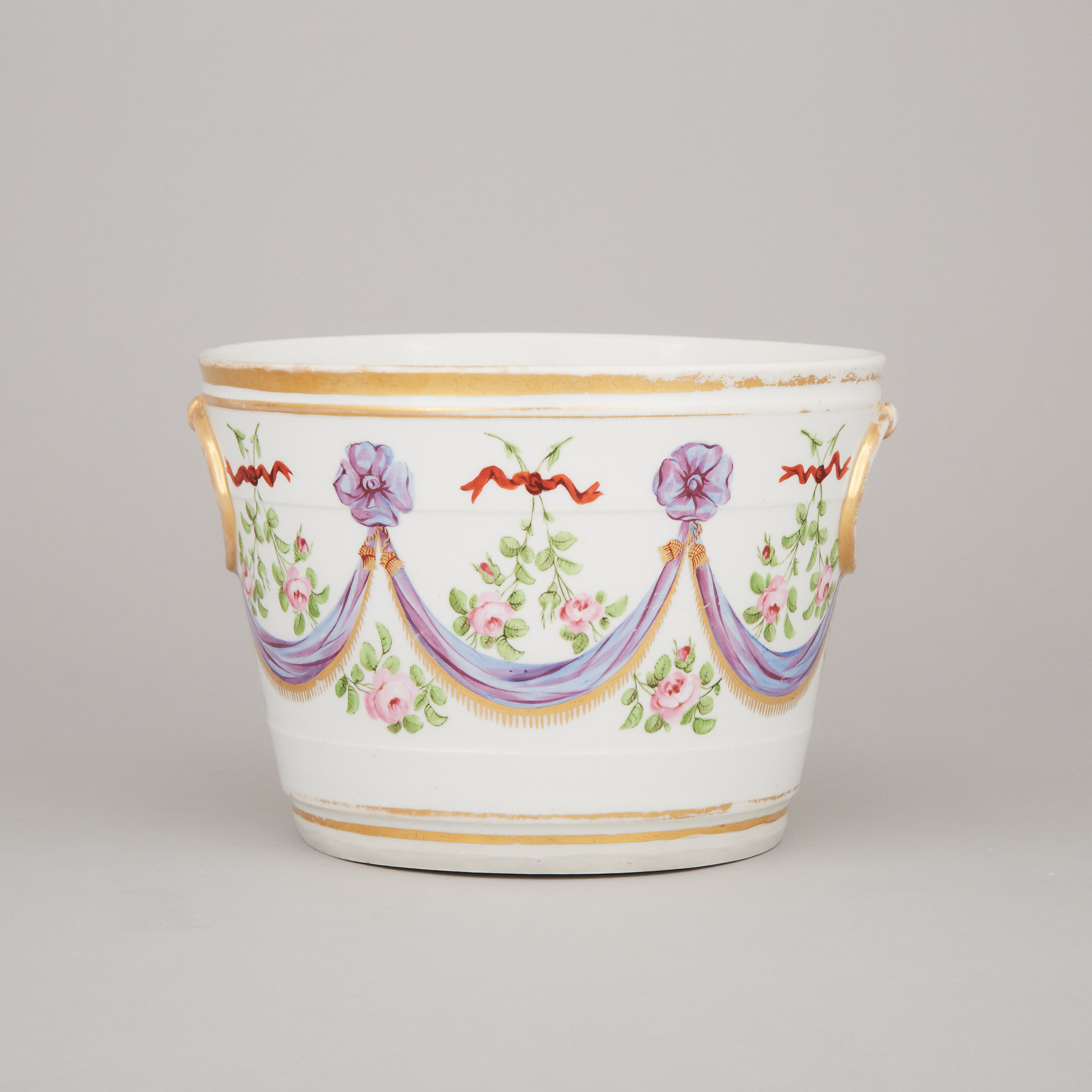 English Porcelain Large Cachepot, early 19th century