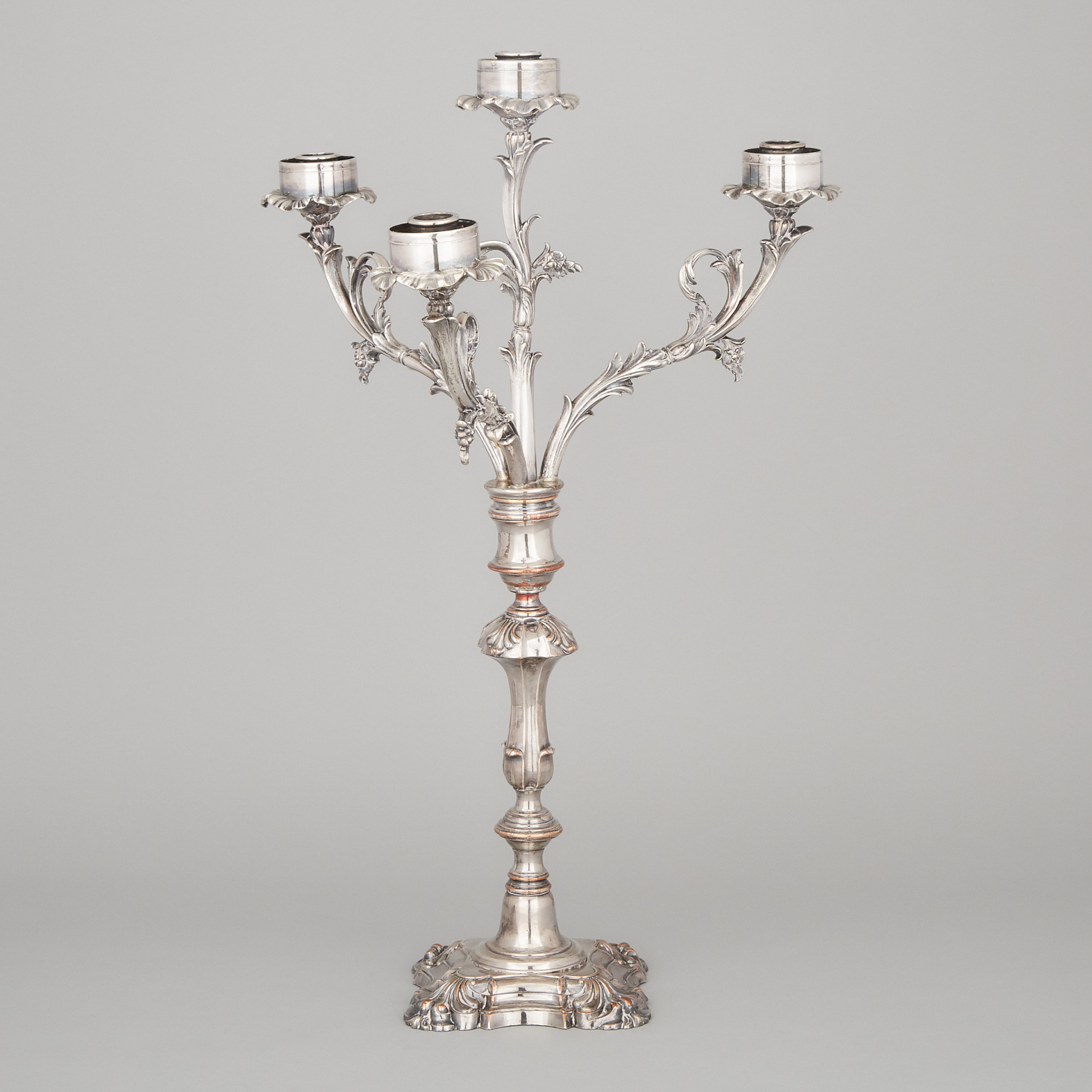 Victorian Silver Plated Four-Light Candelabrum, mid-19th century