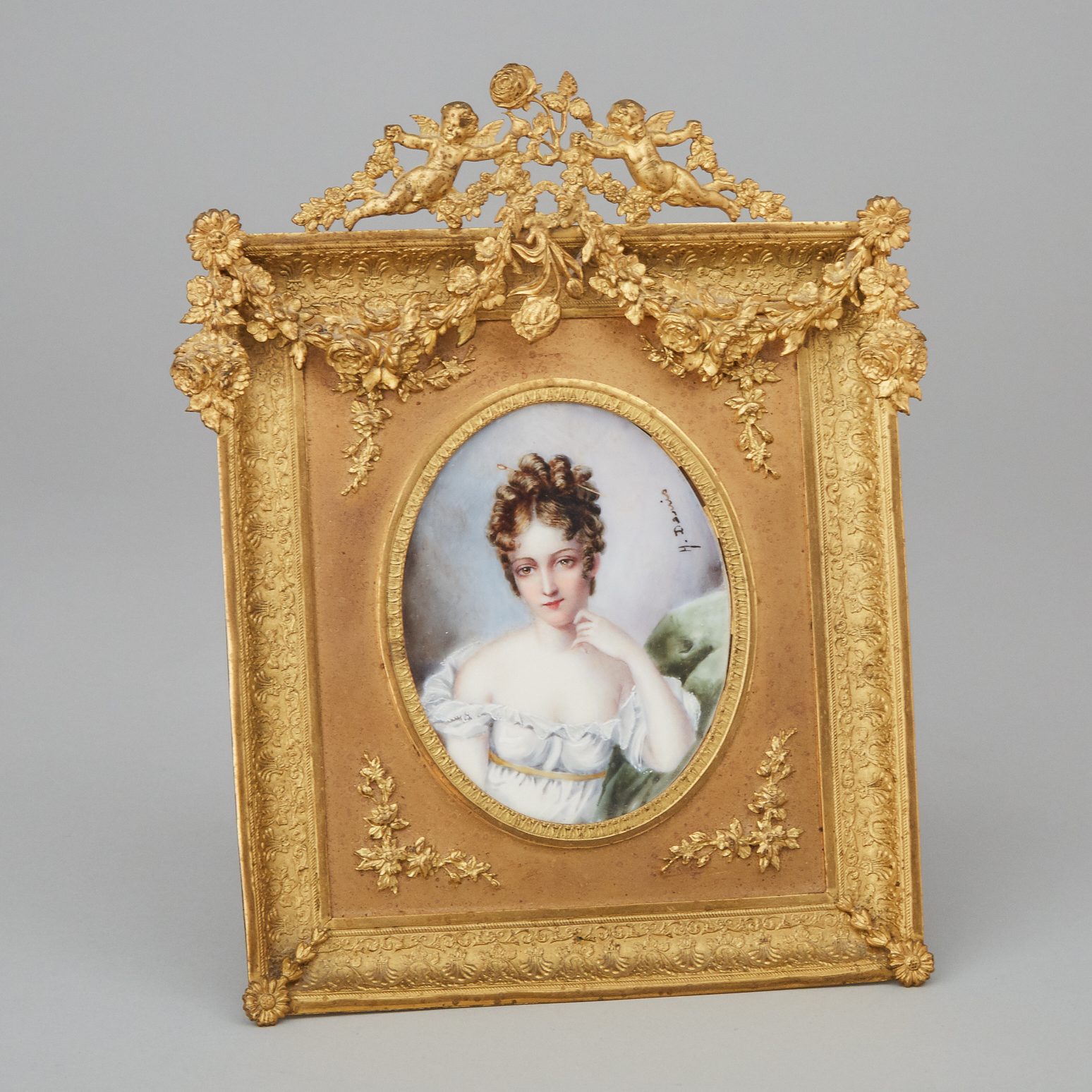 French School Portrait Miniature of Marie Louise, Duchess of Parma, Empress of the French, early 20th century
