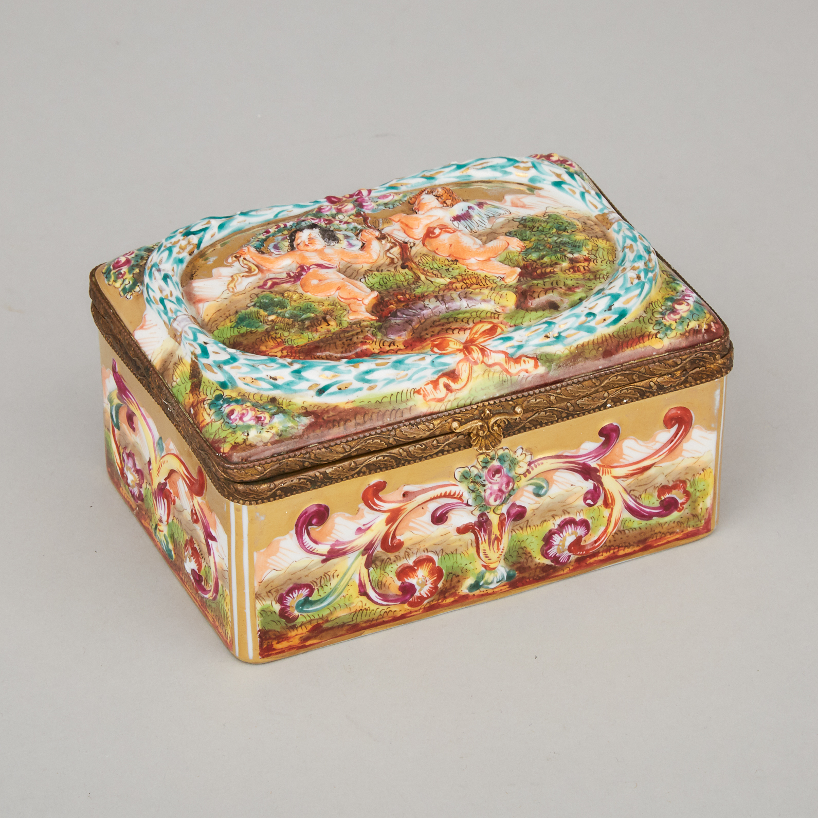'Naples' Rectangular Casket, late 19th/early 20th century