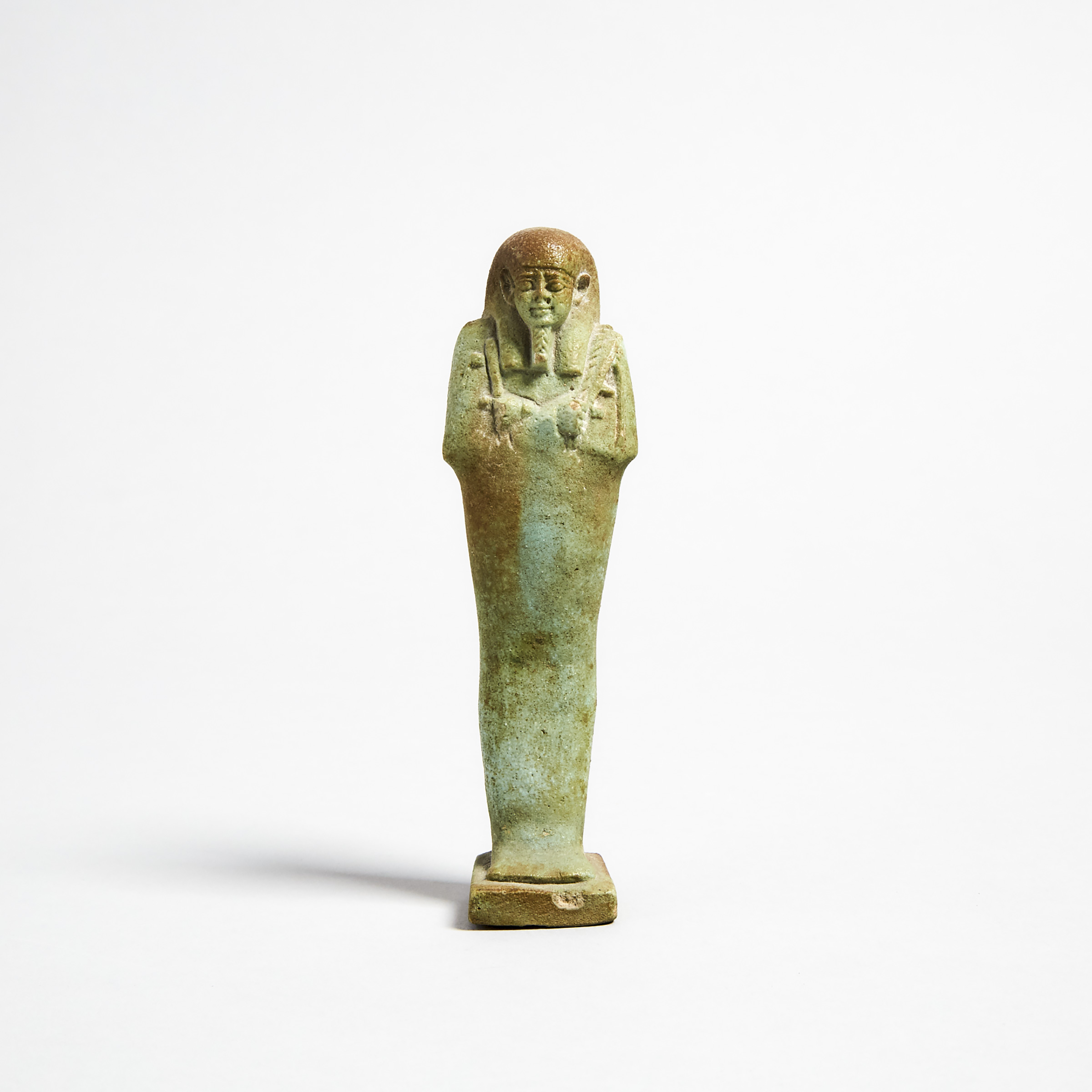 Egyptian Turquoise Faience Shabti, Late Period, 664-332 B.C.