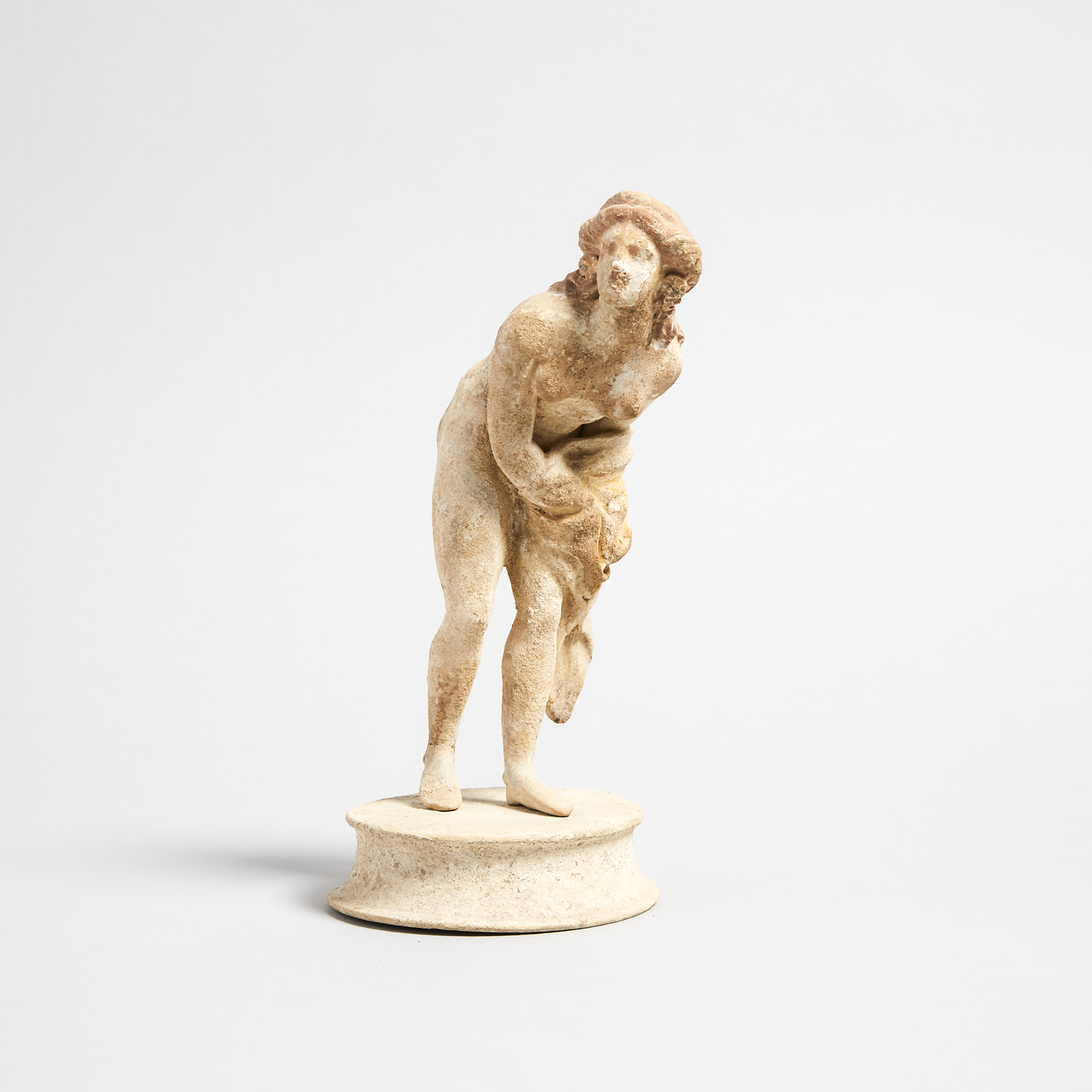 Greek Canosan Pottery Figure of Venus After the Bath