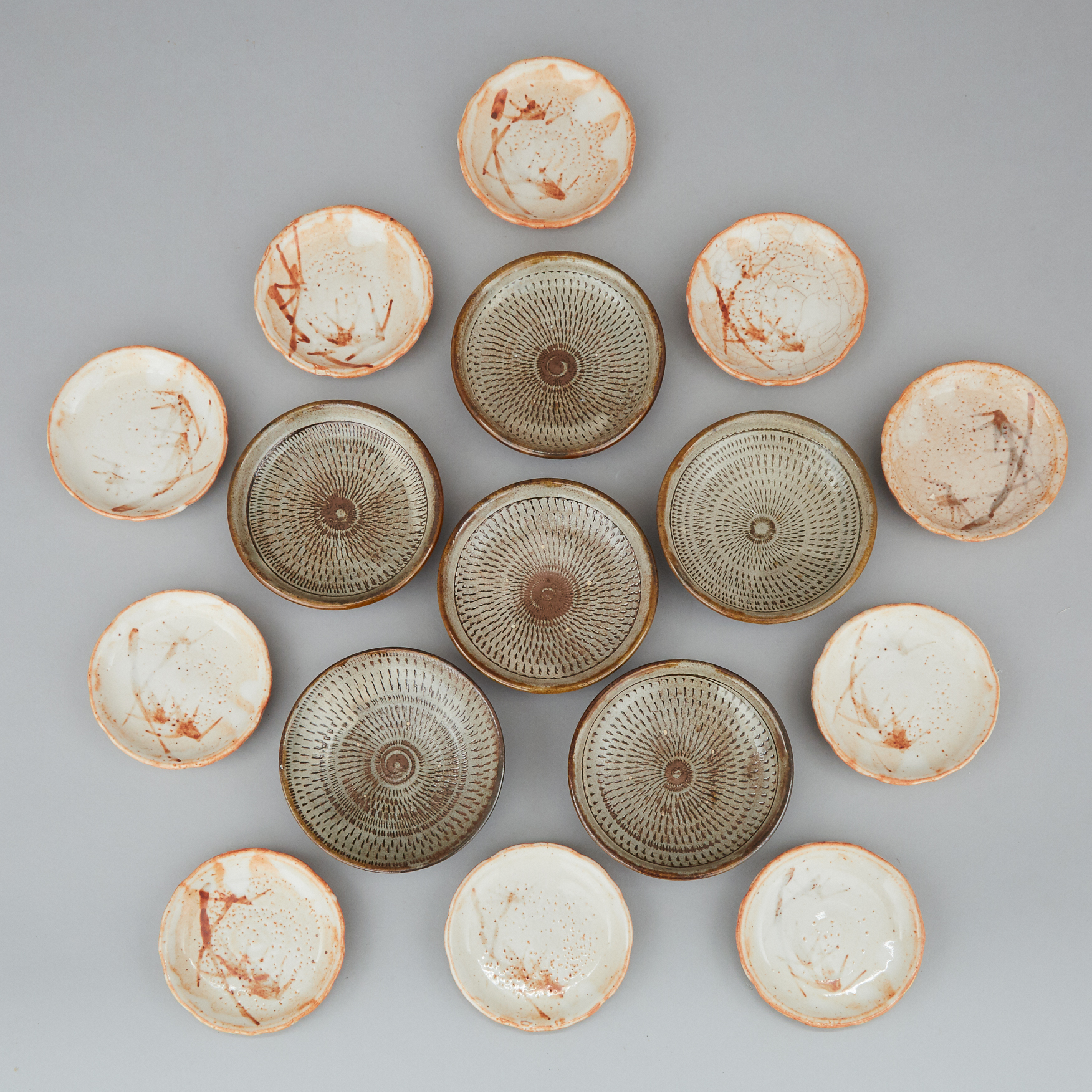 A Group of Fifteen Small Plates, Circa 1960