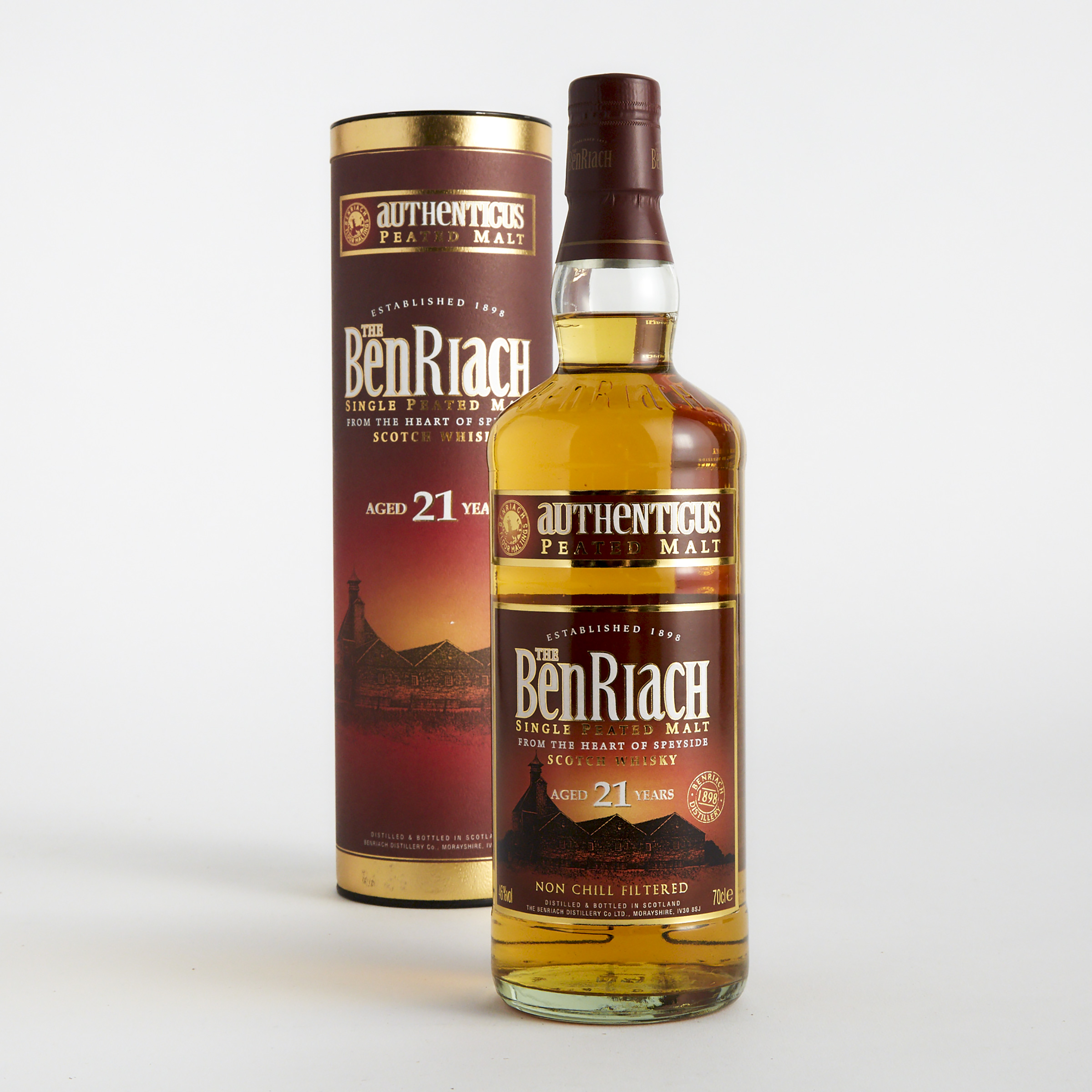 THE BENRIACH SINGLE MALT SCOTCH WHISKY 21 YEARS (ONE 70 CL)
