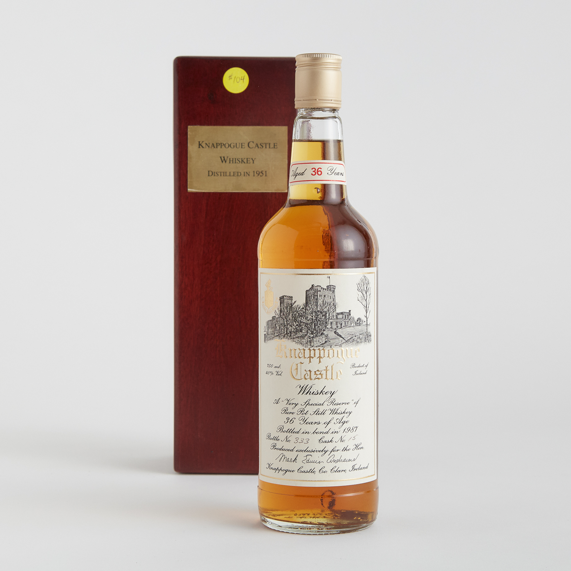 KNAPPOGUE CASTLE WHISKY 36 YEARS (ONE 750 ML)