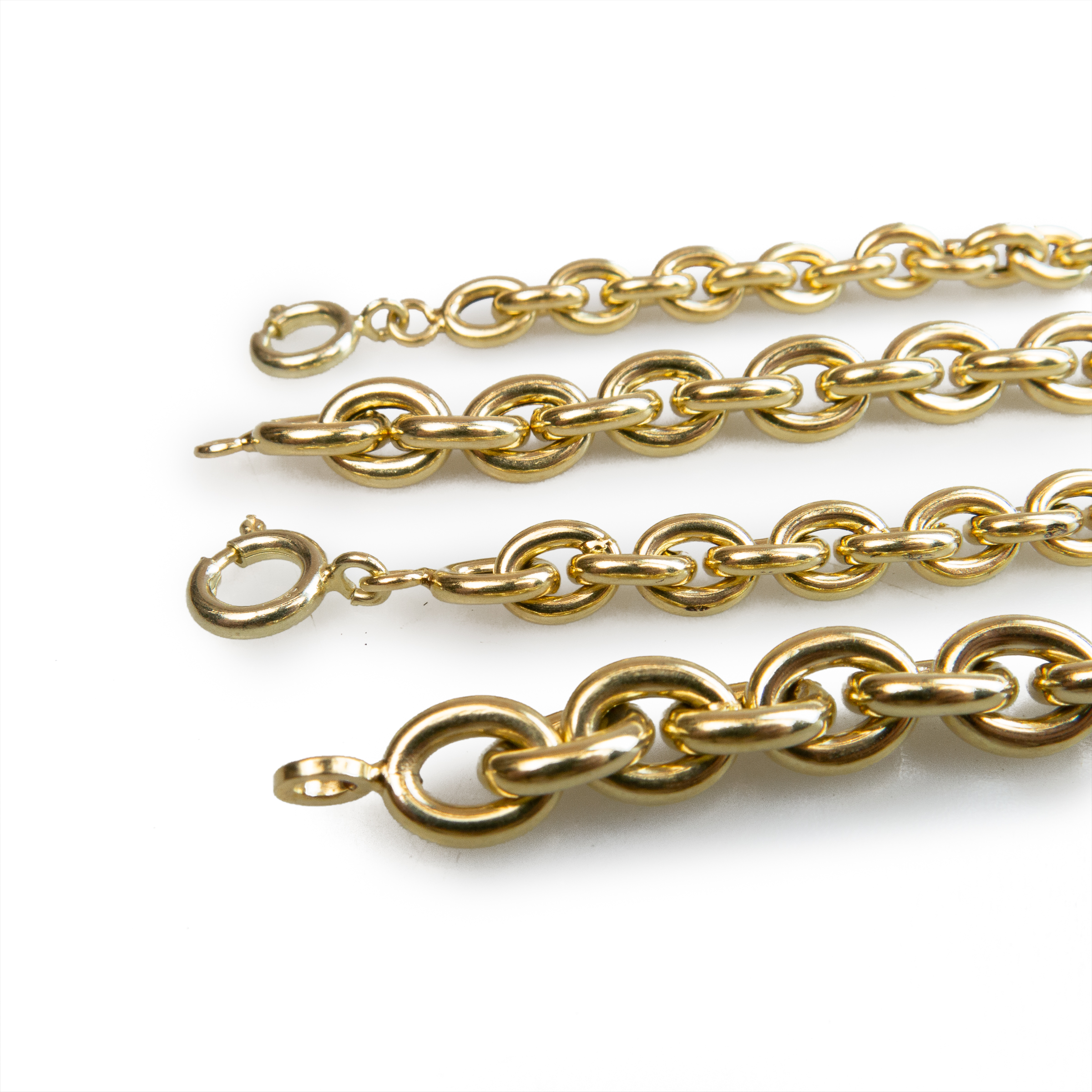 4 x 14k Yellow Gold Link Bracelets