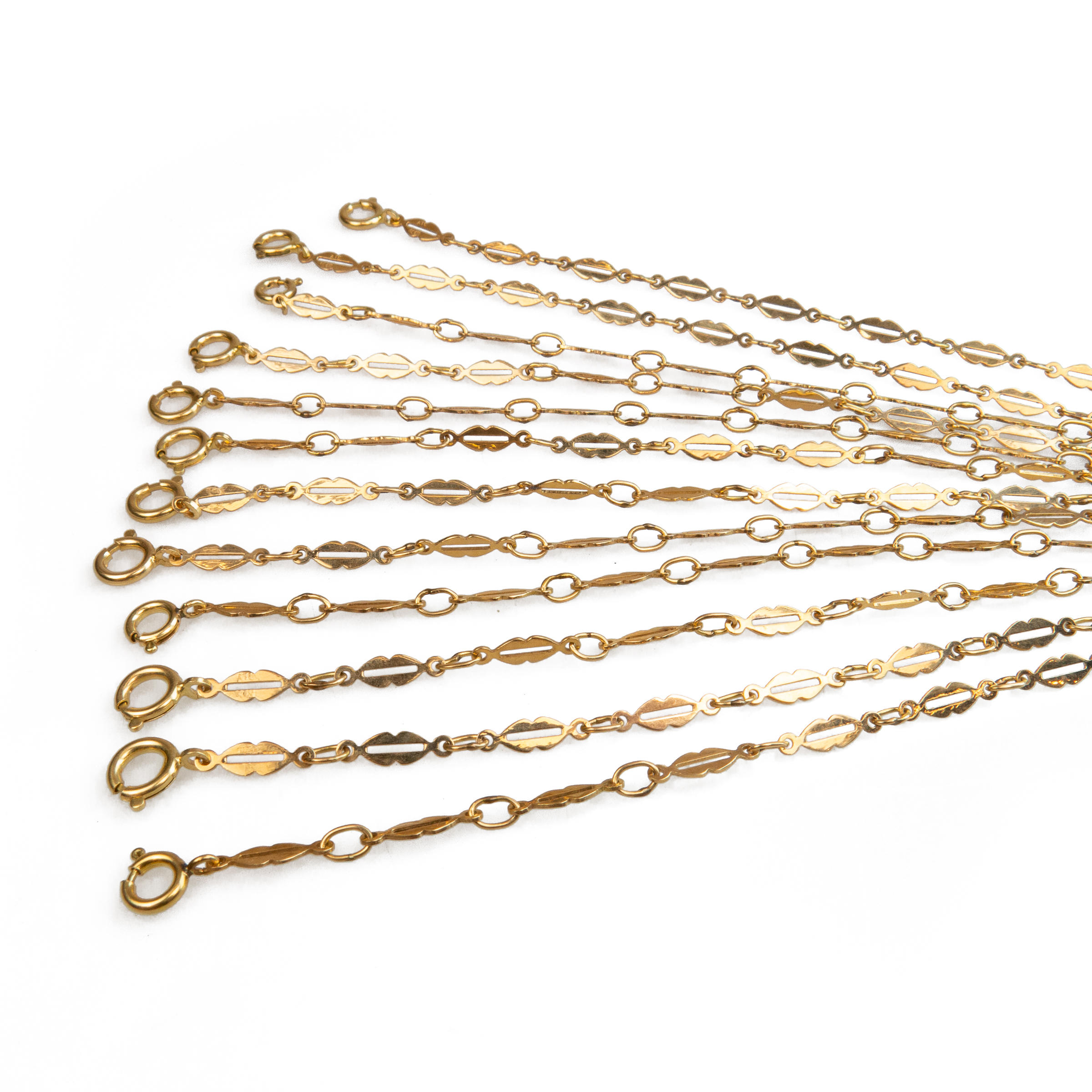 12 x 18k Yellow Gold Link Bracelets