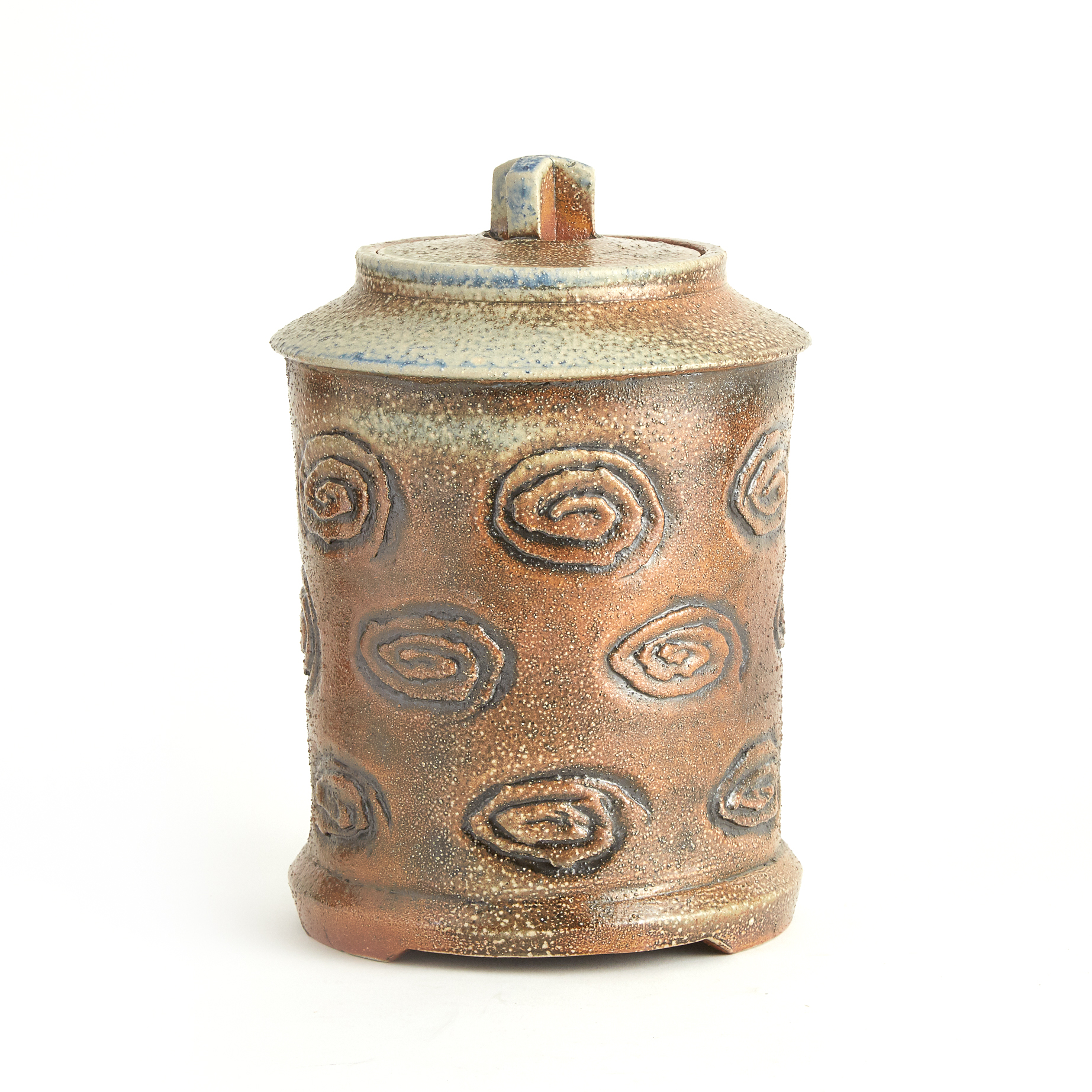Bruce Cochrane (Canadian, b.1953), Mottled Brown Glazed Stoneware Covered Jar, c.2010
