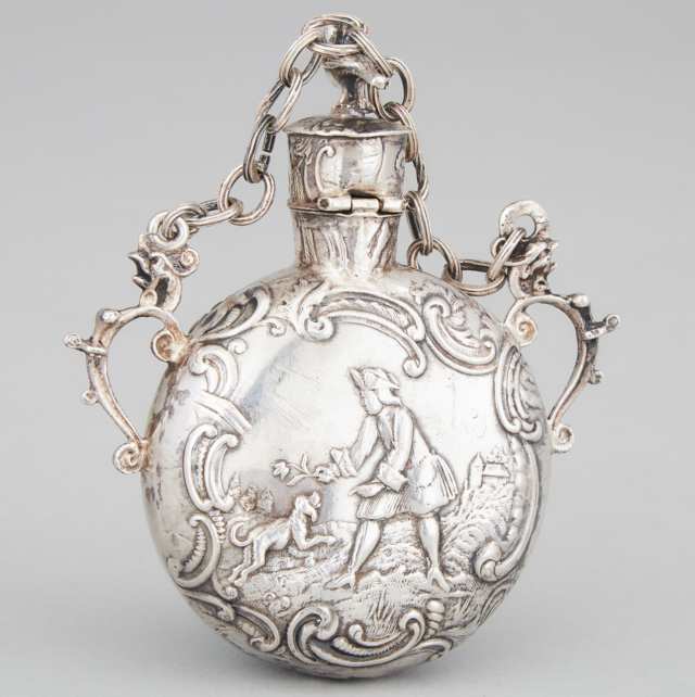 Dutch Silver Perfume Flask, c.1900