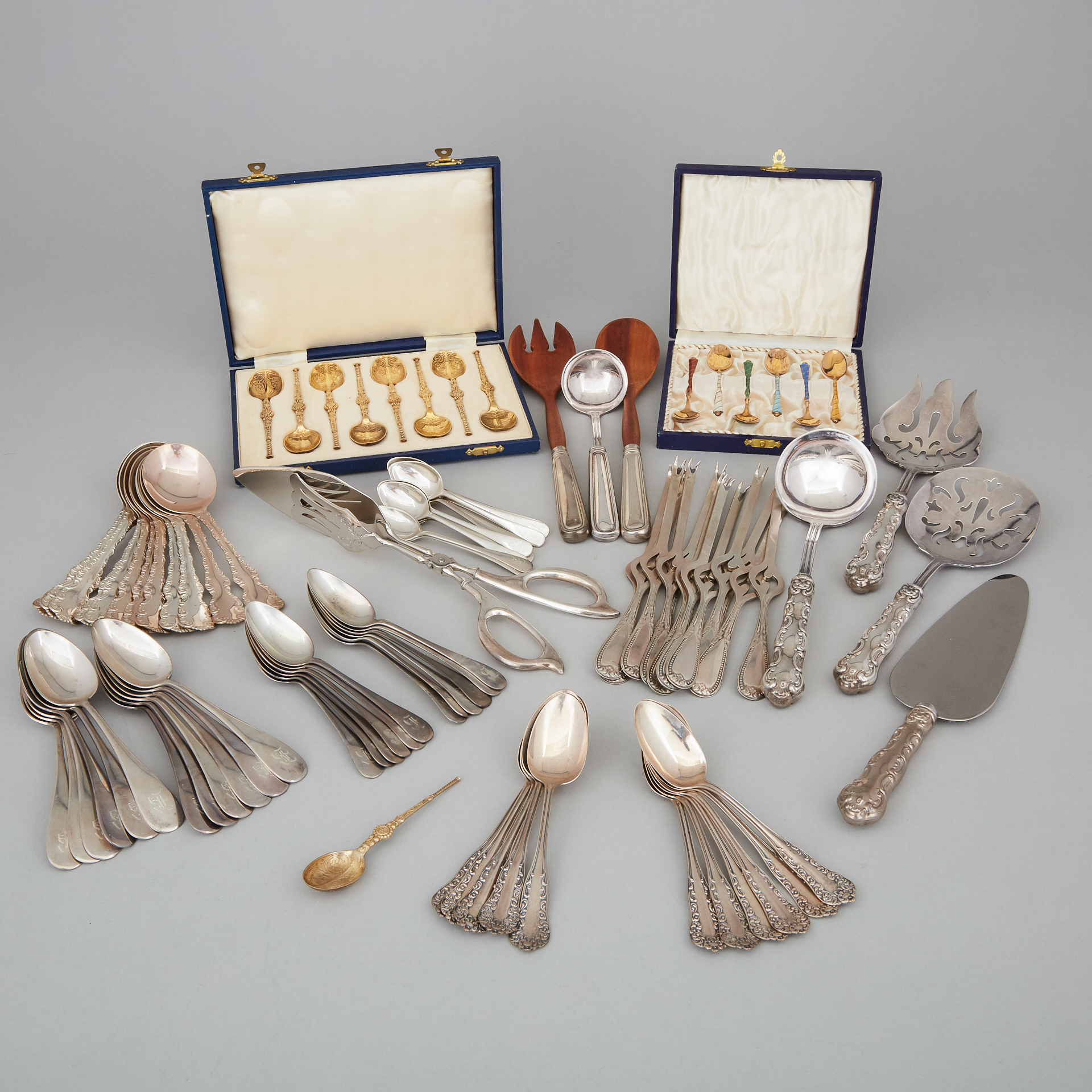 Group of North American, English and Continental Silver Flatware, 20th century