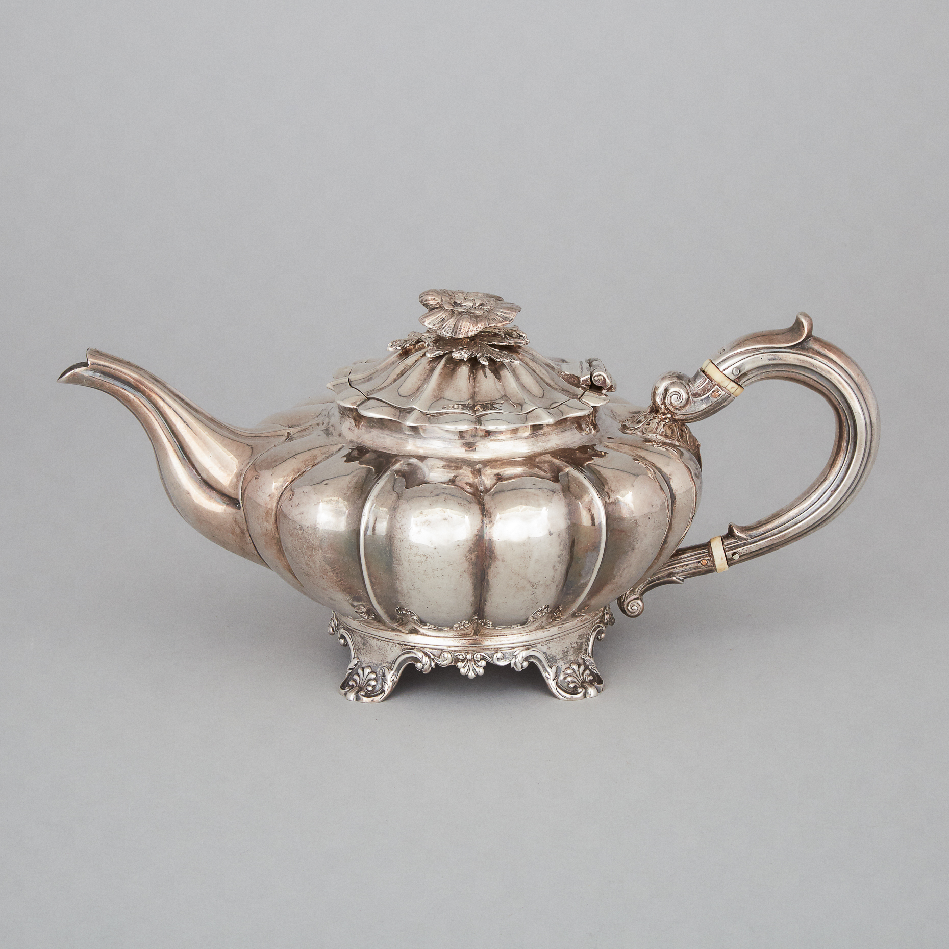 William IV Silver Teapot, John James Keith, London, 1833