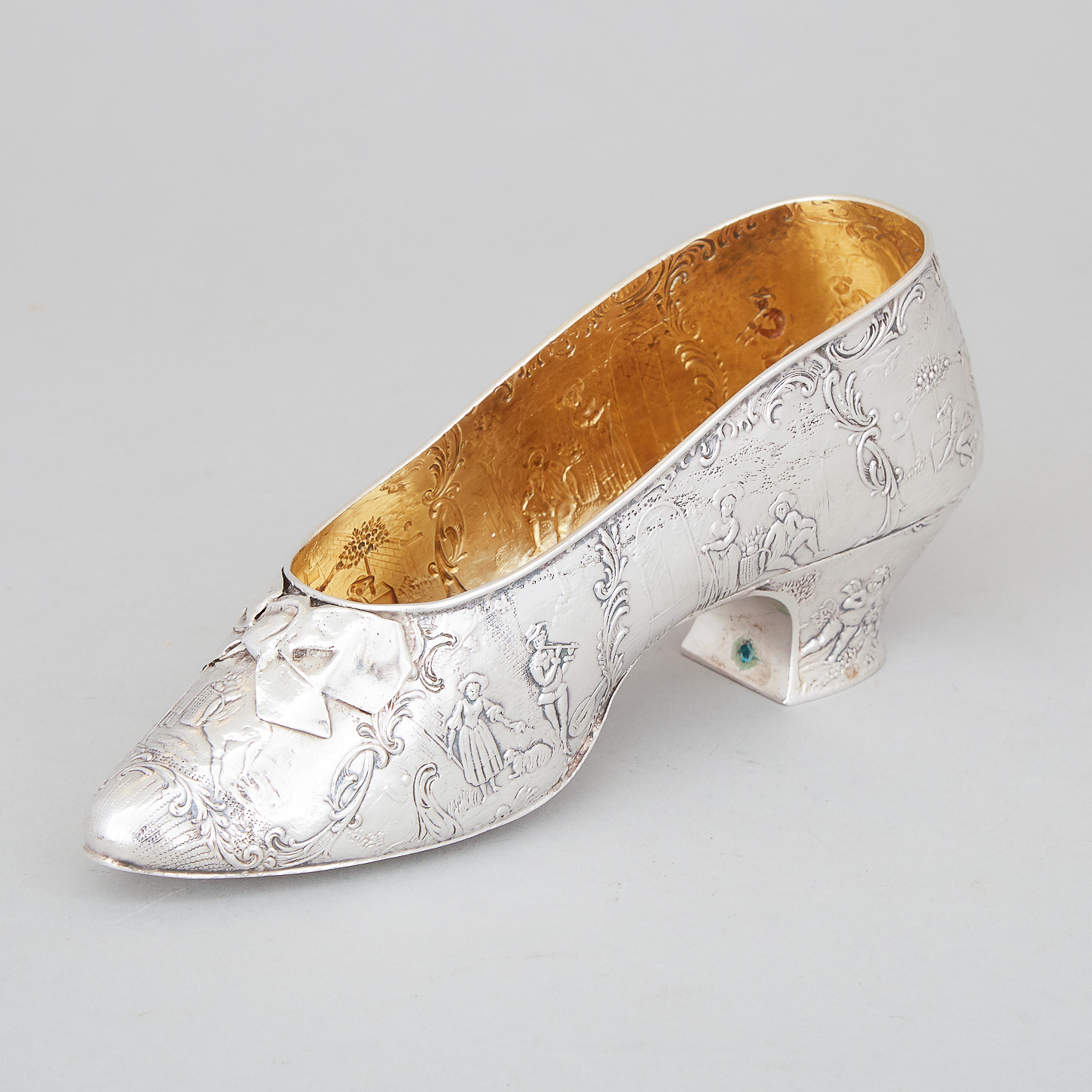 German Silver Novelty Shoe, Simon Rosenau, Bad Kissingen, c.1900