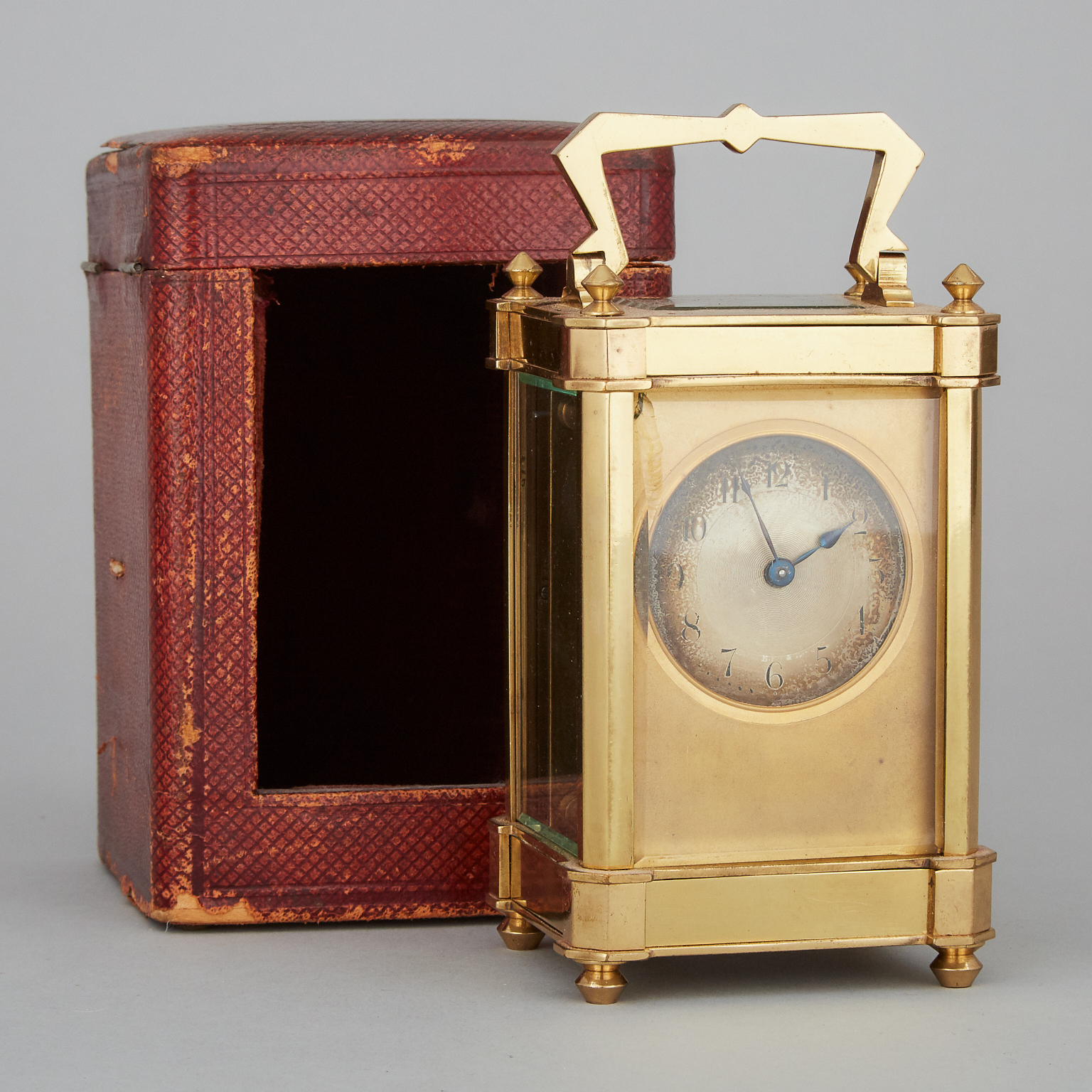 French Art Deco Brass Carriage Clock, c.1920
