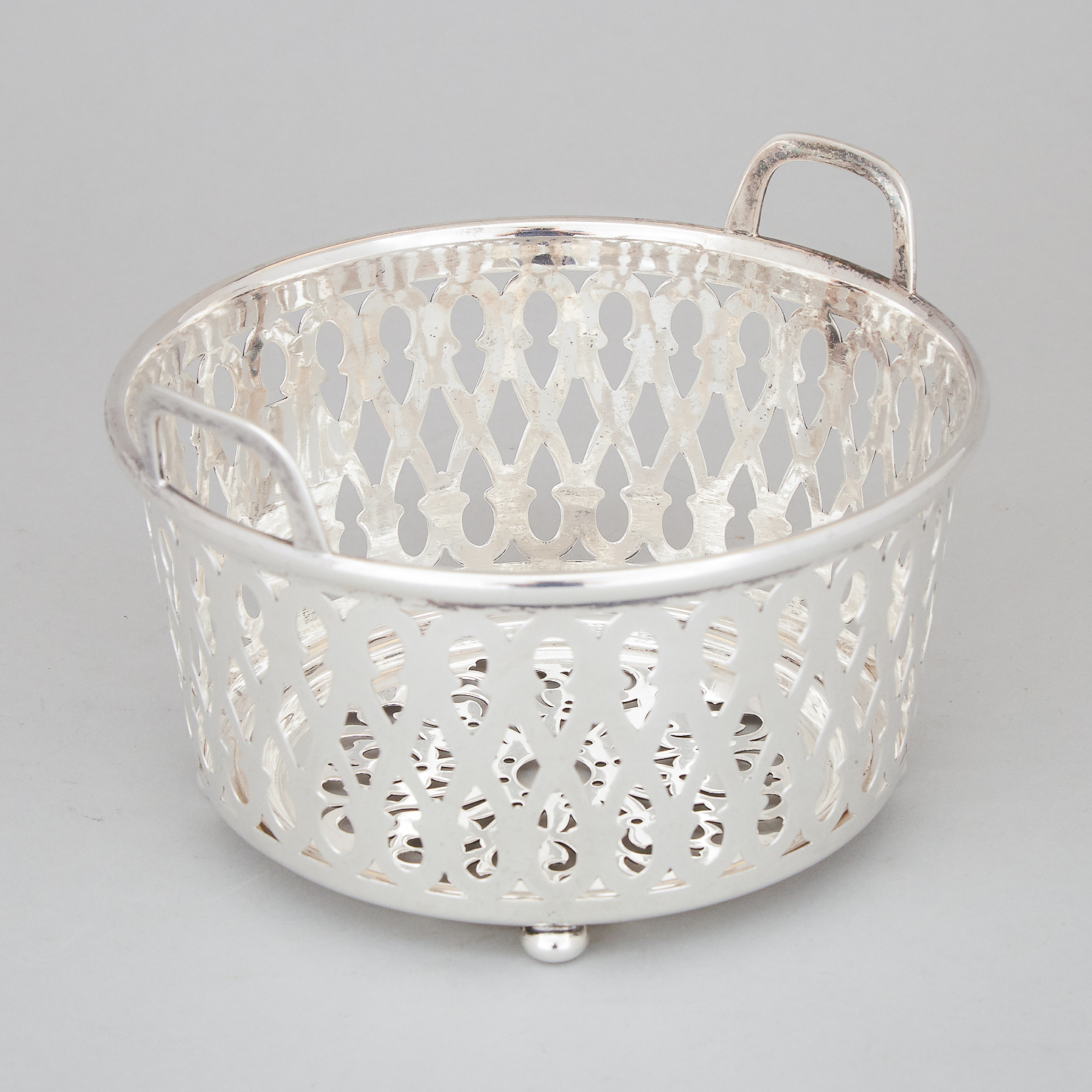 American Silver Pierced Basket, Tiffany & Co., New York, N.Y., c.1907-38