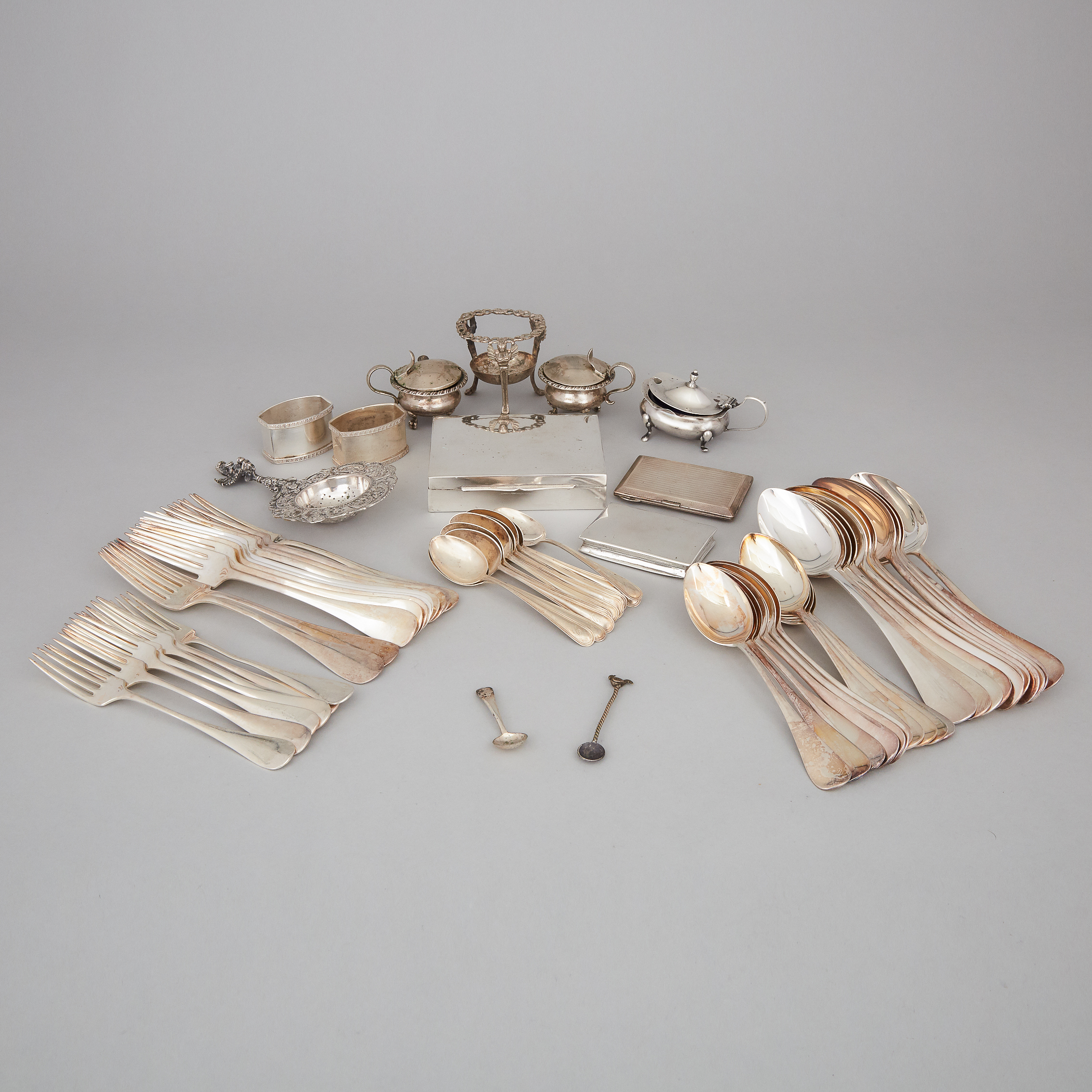 Group of Mainly Italian Silver, 20th century