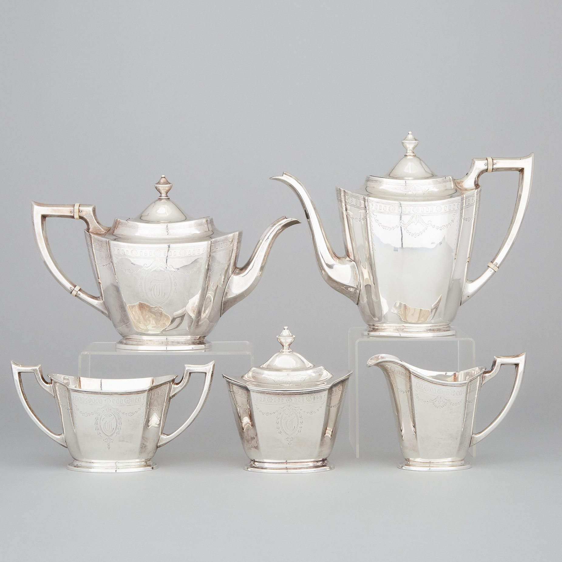American Silver Tea and Coffee Service, International Silver Co., Meriden, Ct., early 20th century