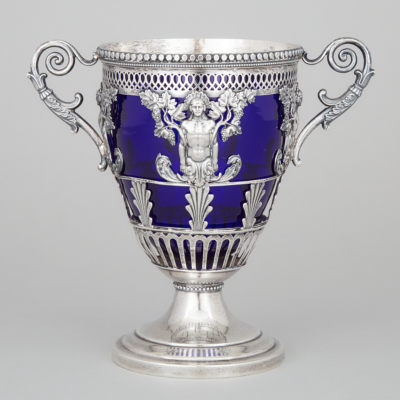 Continental Silver Two-Handled Vase, c.1900