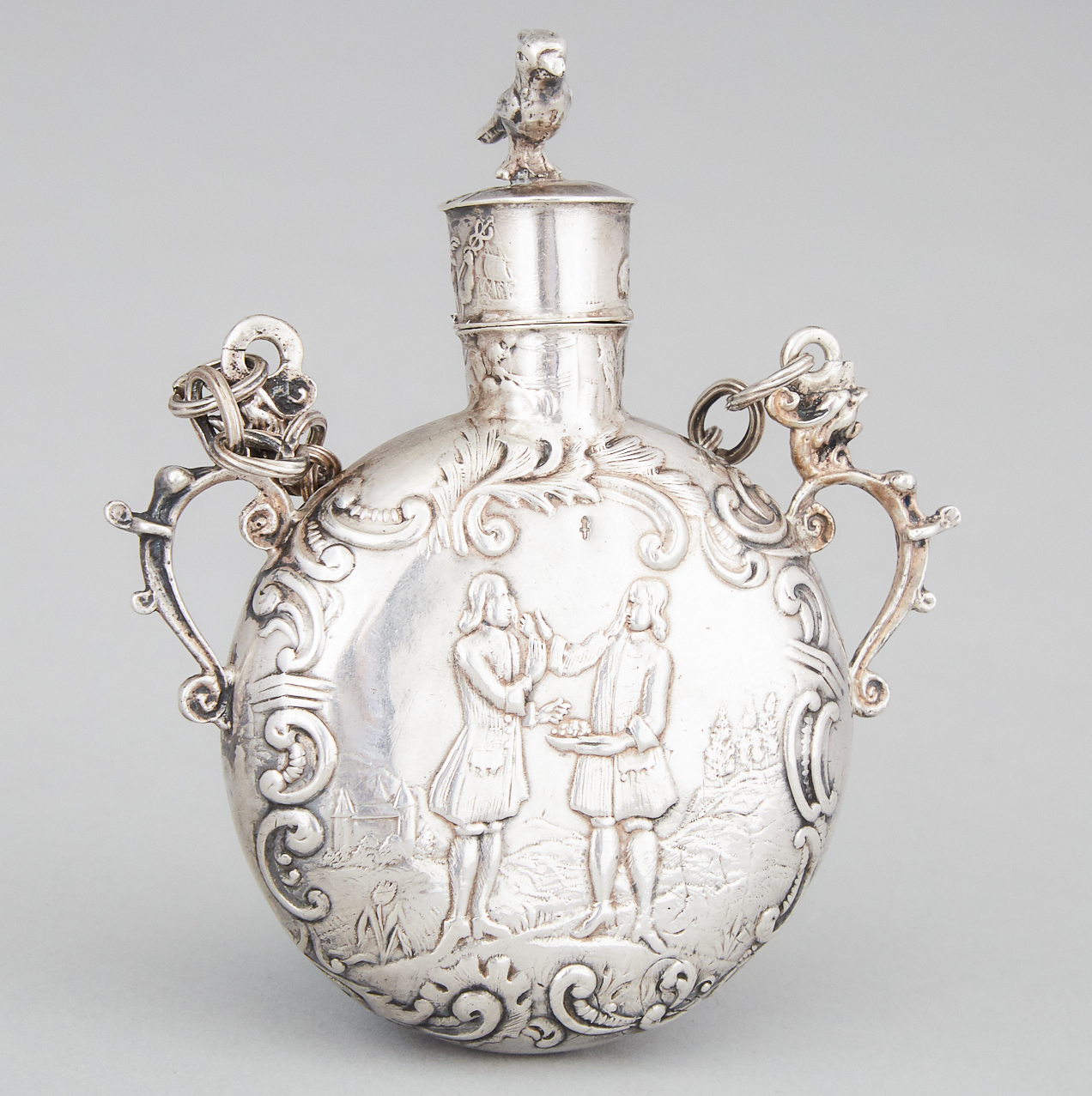 Dutch Silver Perfume Flask, c.1900