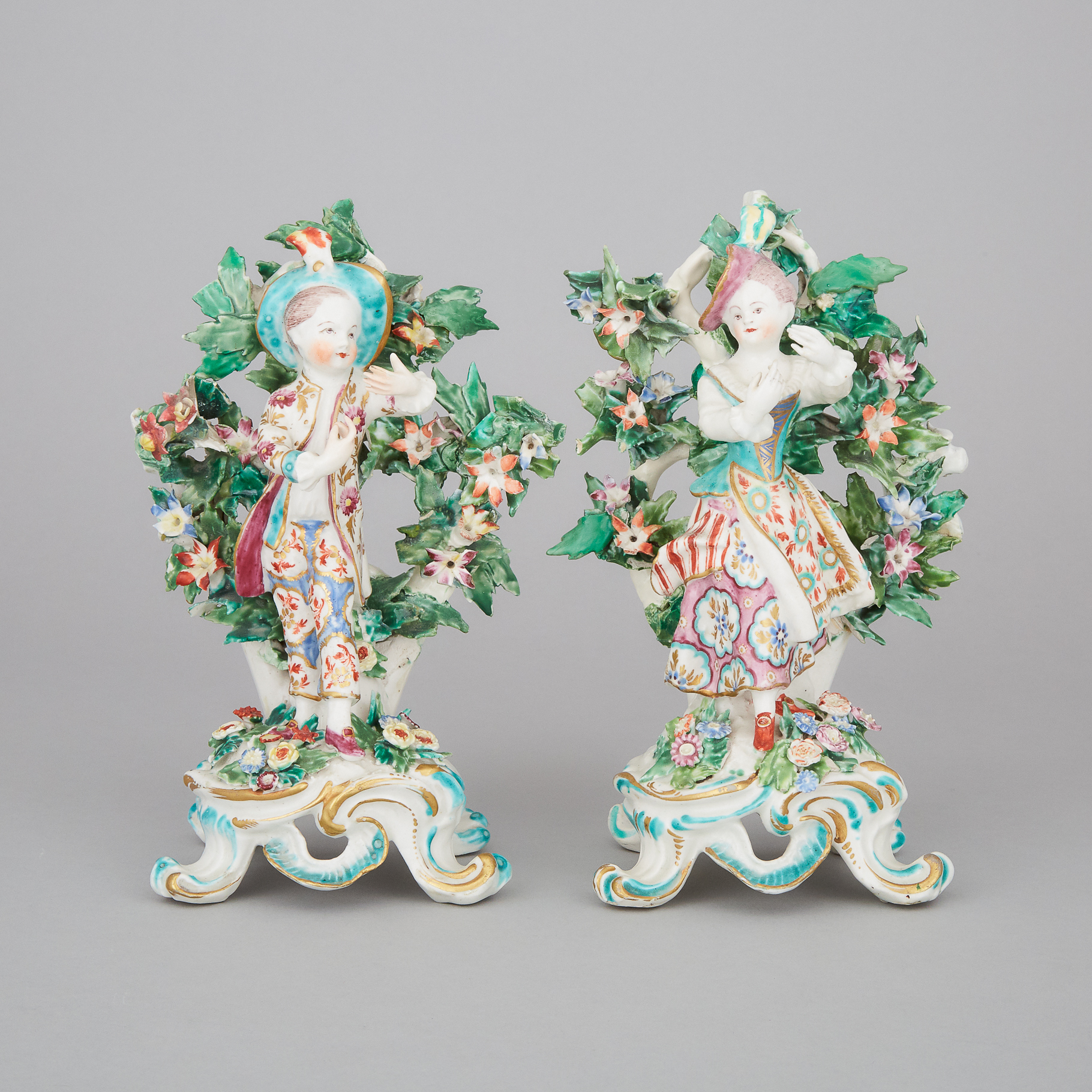 Pair of Bow Figures of 'New Dancers', c.1770
