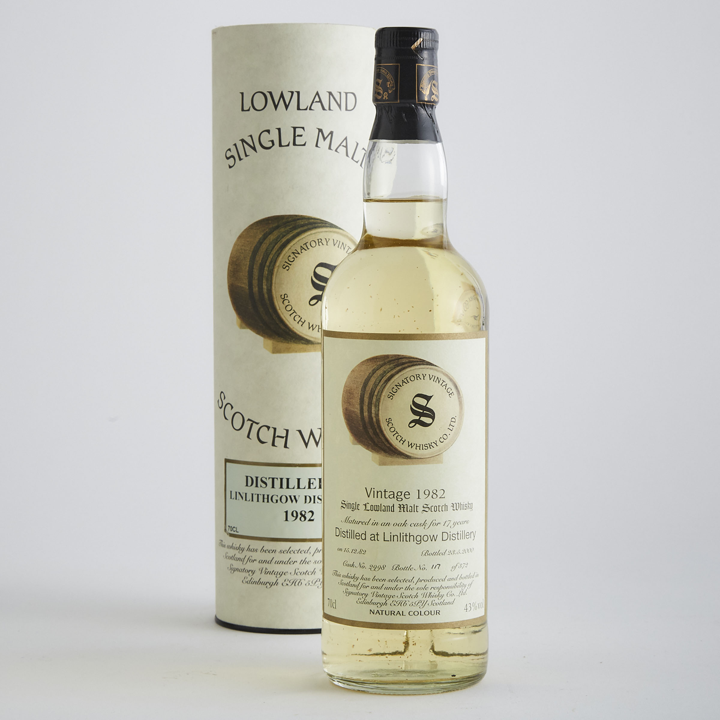 LINLITHGOW SINGLE LOWLAND MALT SCOTCH WHISKY 17 YEARS (ONE 70 CL)