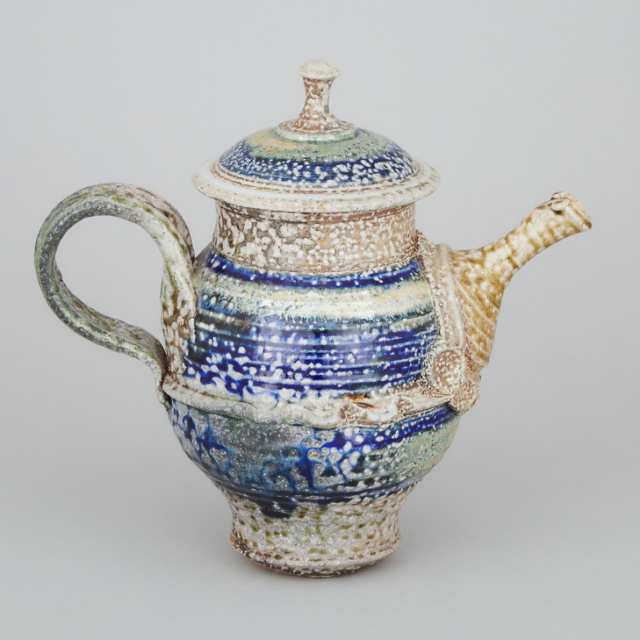Wayne Cardinalli (Canadian, b.1944), Salt Glazed Stoneware Teapot, c.1974