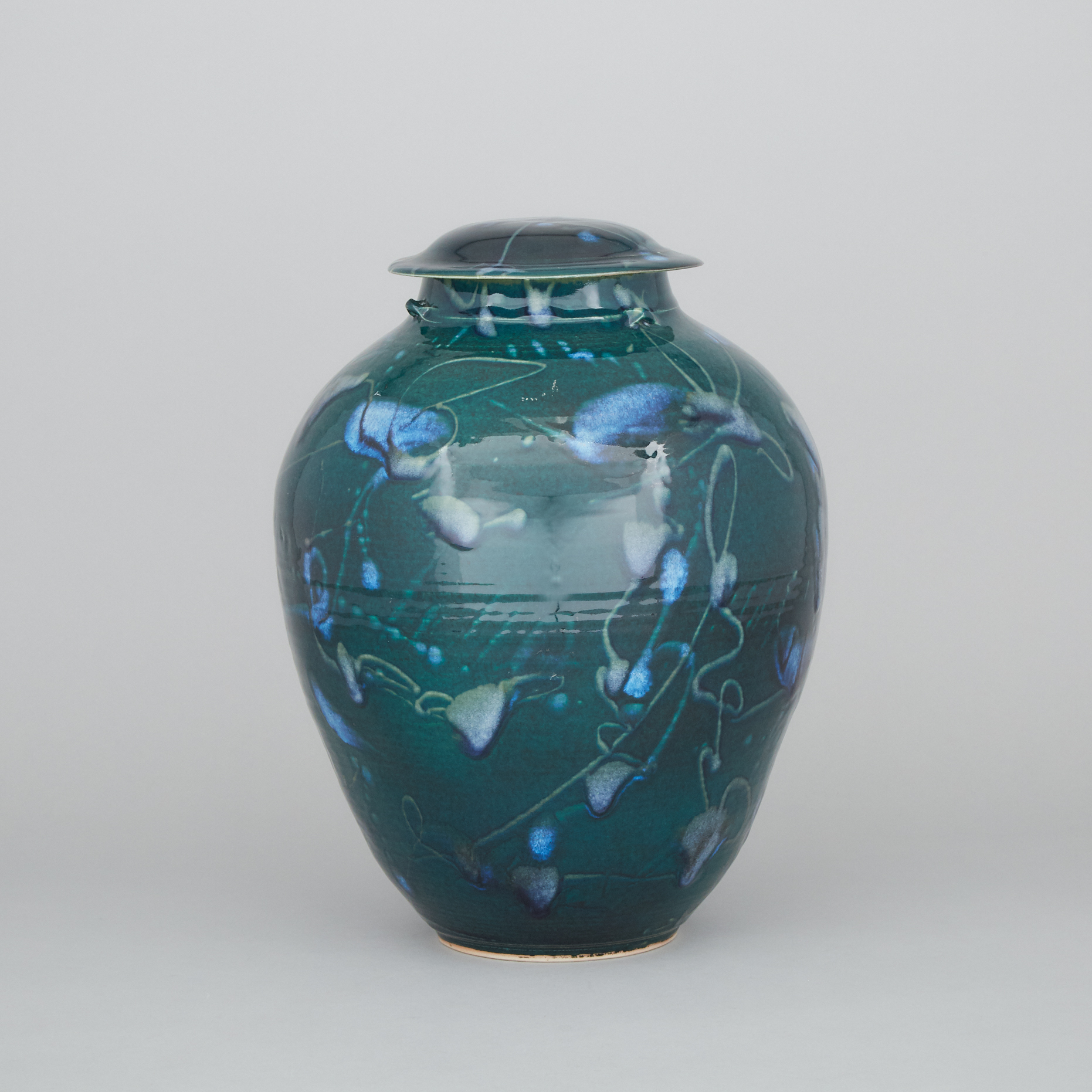 Kayo O'Young (Canadian, b.1950), Large Green Glazed Ginger Jar, c.1995
