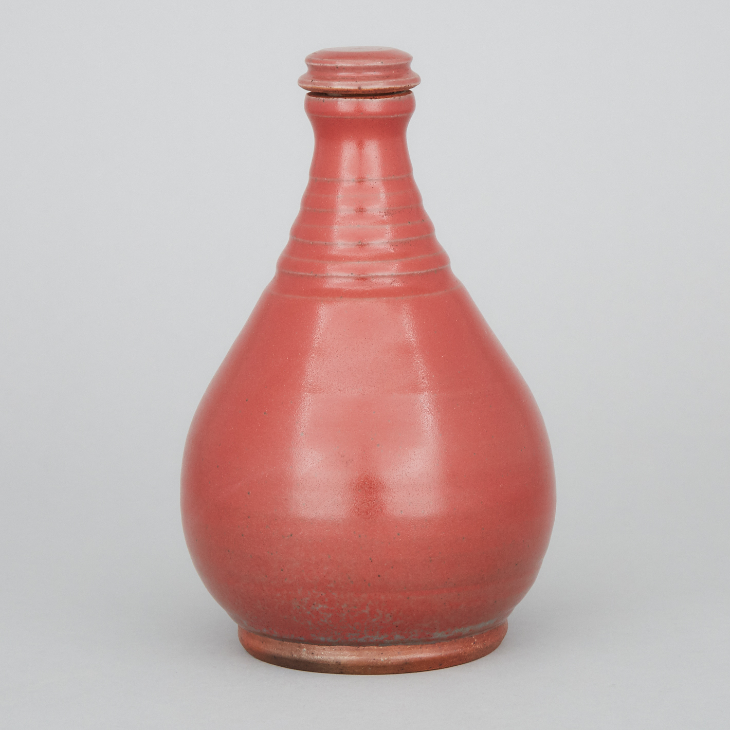 Kjeld & Erica Deichmann (Canadian, 1900–1963 and 1913–2007), Oxblood Glazed Bottle, 1940s