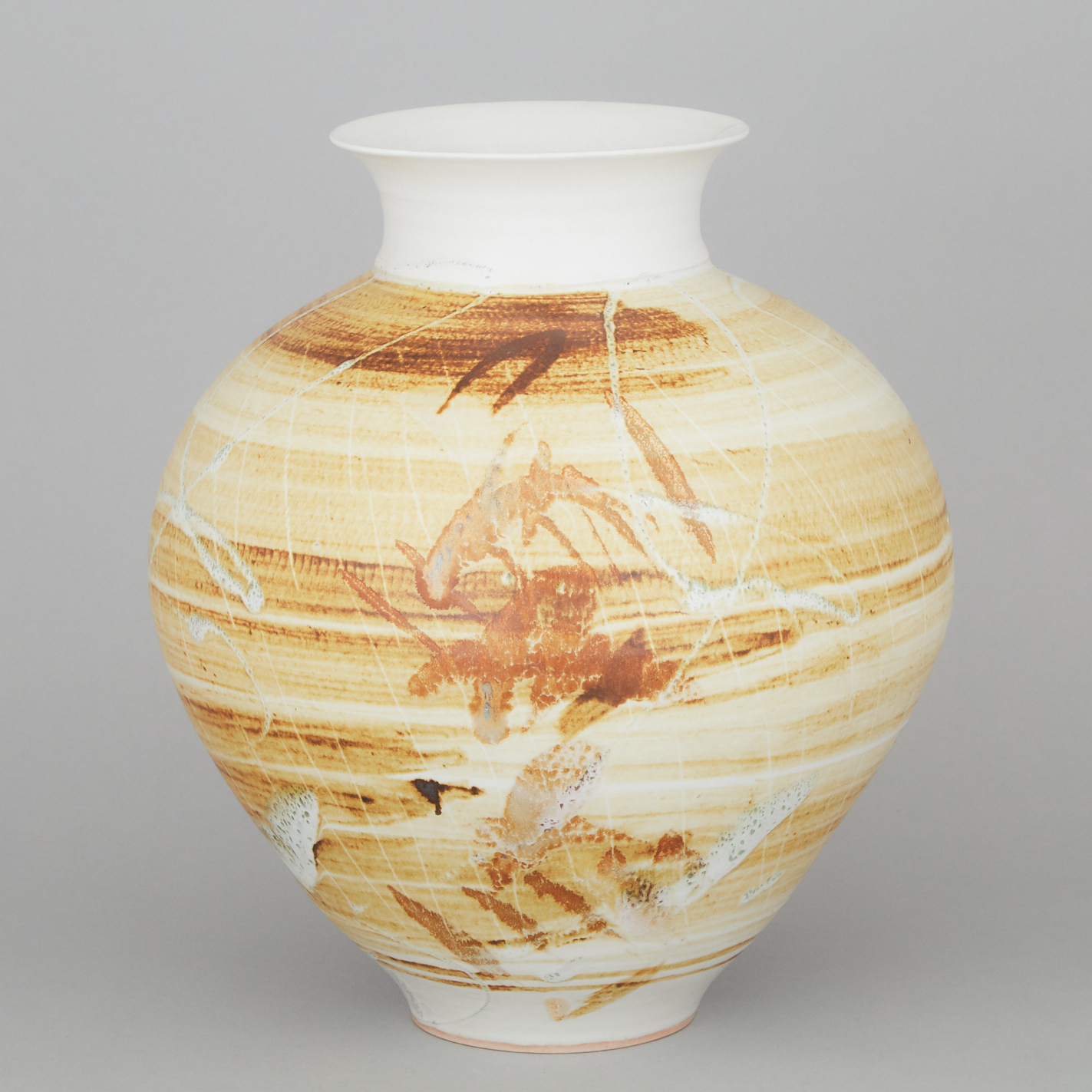 Kayo O'Young (Canadian, b.1950), Large Cream Glazed Vase, 1992