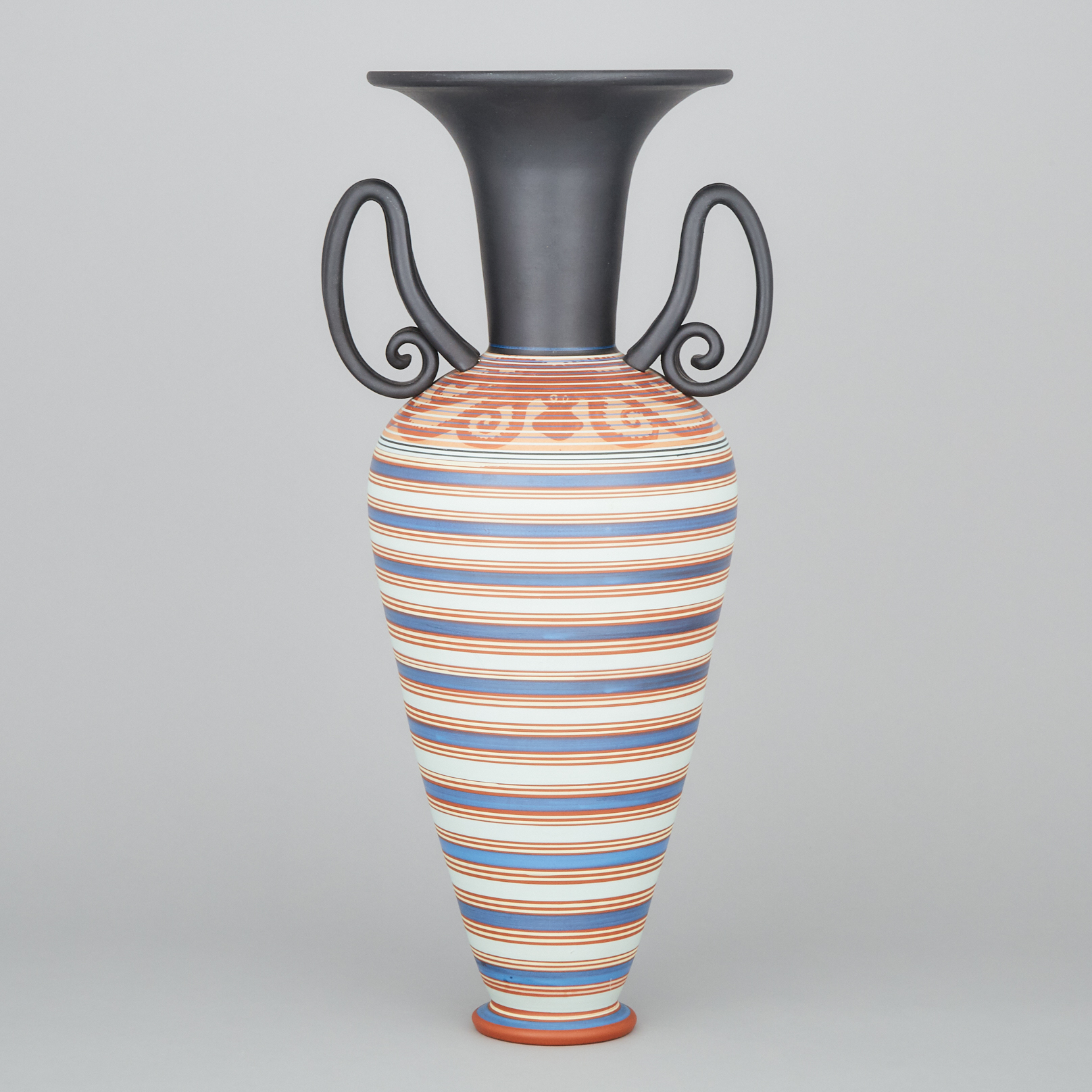 Greg Payce (Canadian, b.1956), Large Two-Handled Striped Vase, 1991